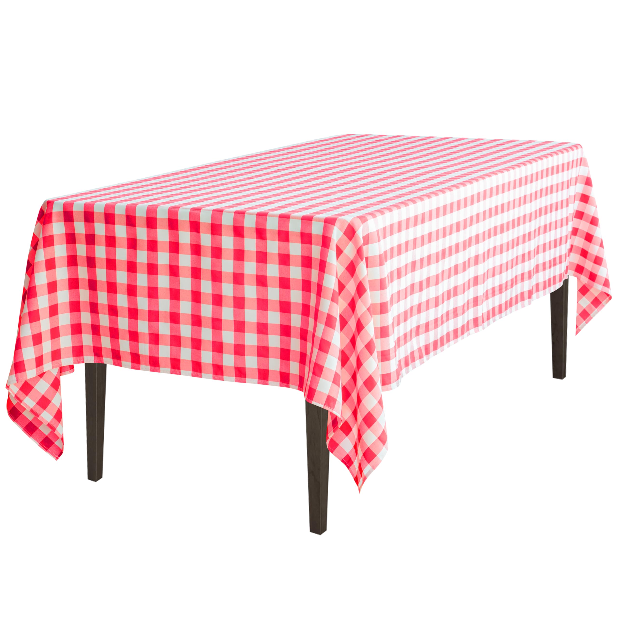 Amazon.com: LTC LINENS 60 in. x 102 in. Red and White Checkered