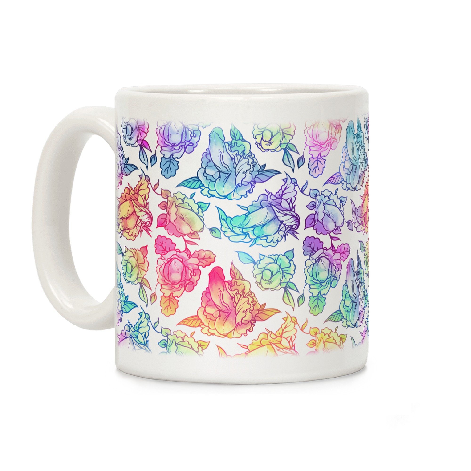 Amazon.com: LookHUMAN Penis Floral Coffee Mug - Funny Coffee Mugs