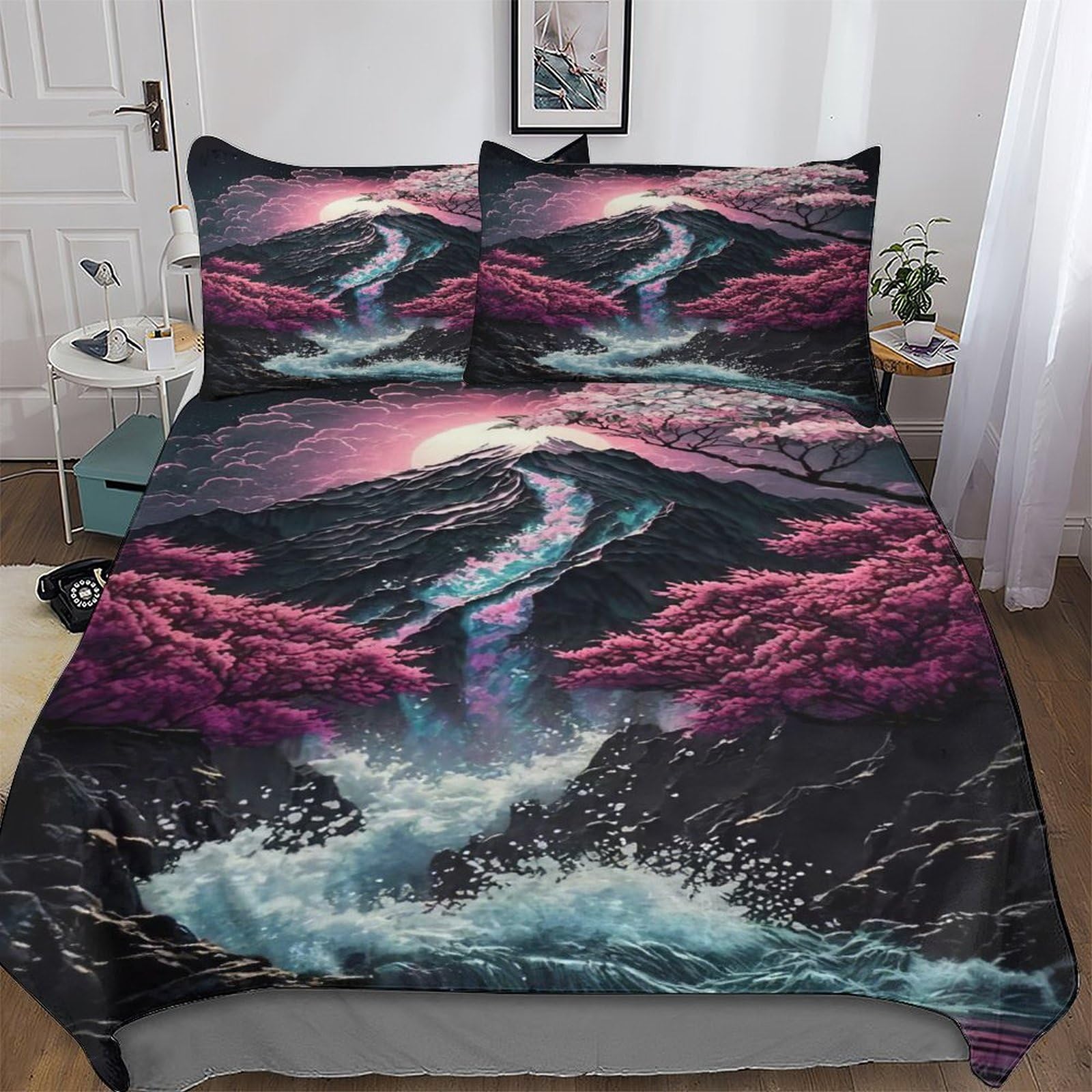 Housse de couette 200x200 imprimé 3D en microfibre haute densité