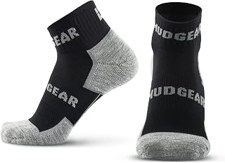 Crew Length Trail Running Socks, Quick-Drying Mid-Calf Socks with Arch Support, Sweat-Resistant, Breathable Athletic Socks