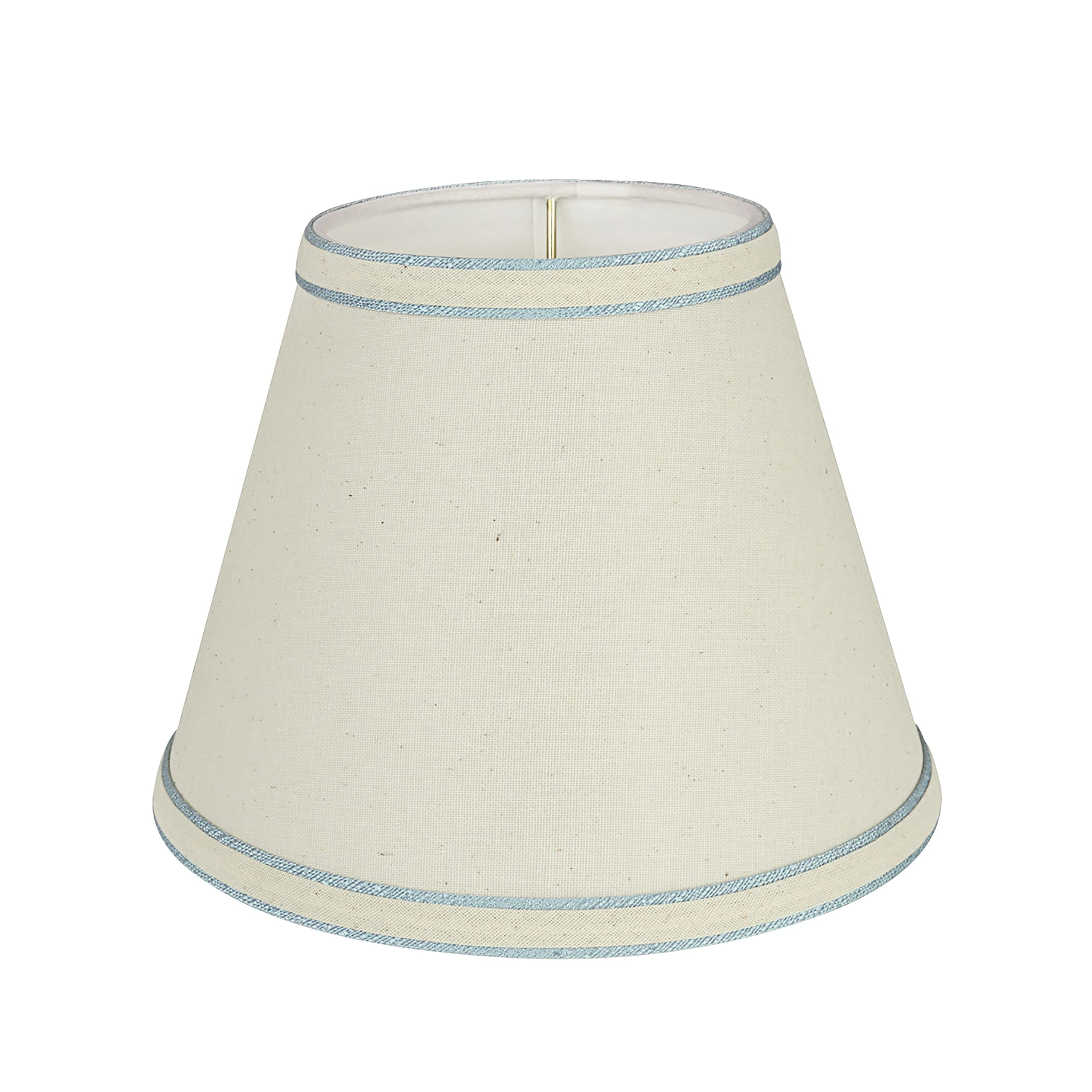 Aspen Creative White, 58909 Transitional Hardback Empire Shape UNO Construction Lamp Shade, 9" Wide (5" x 9" x 7")