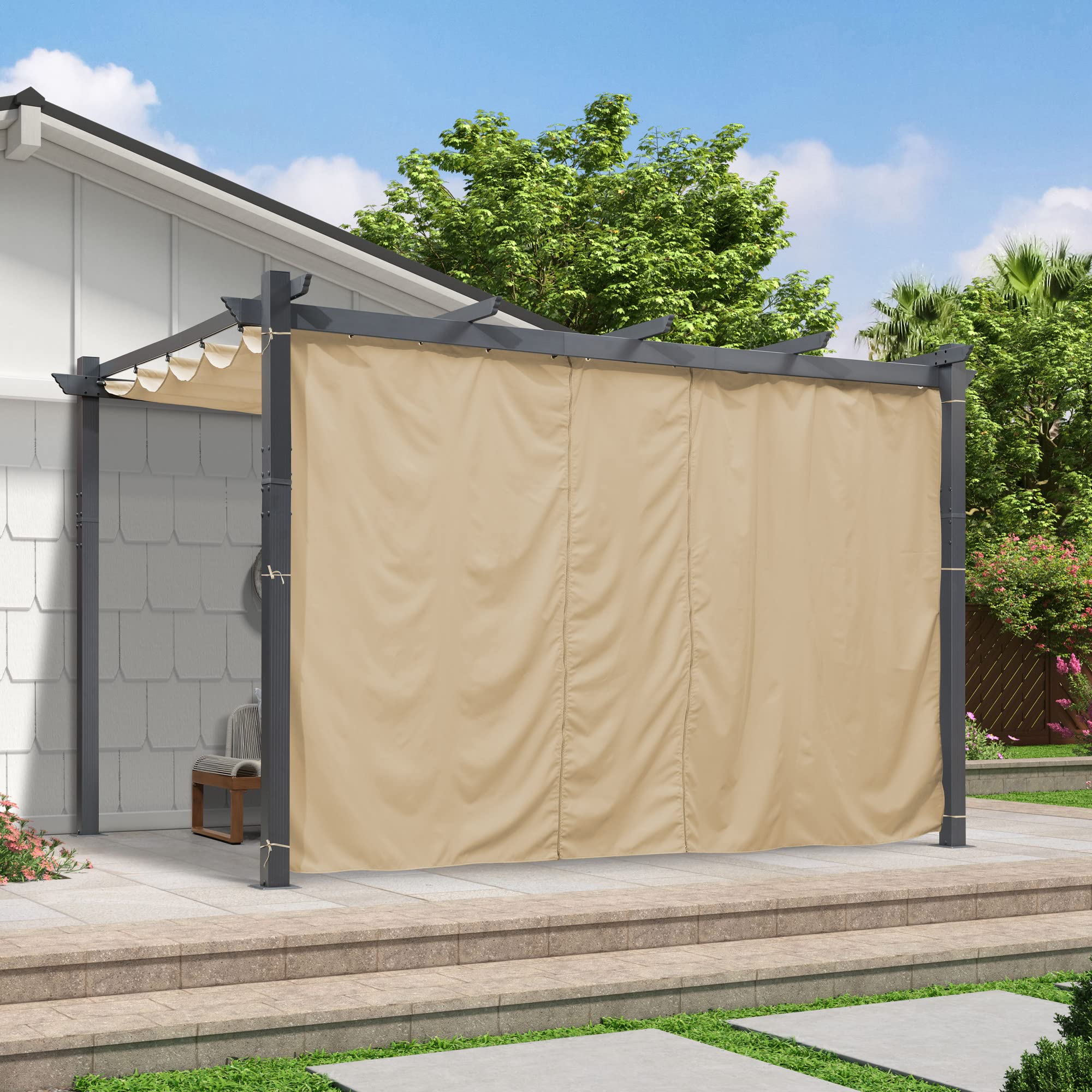 Amazon.com : PURPLE LEAF Outdoor Curtains Privacy for 13' Side