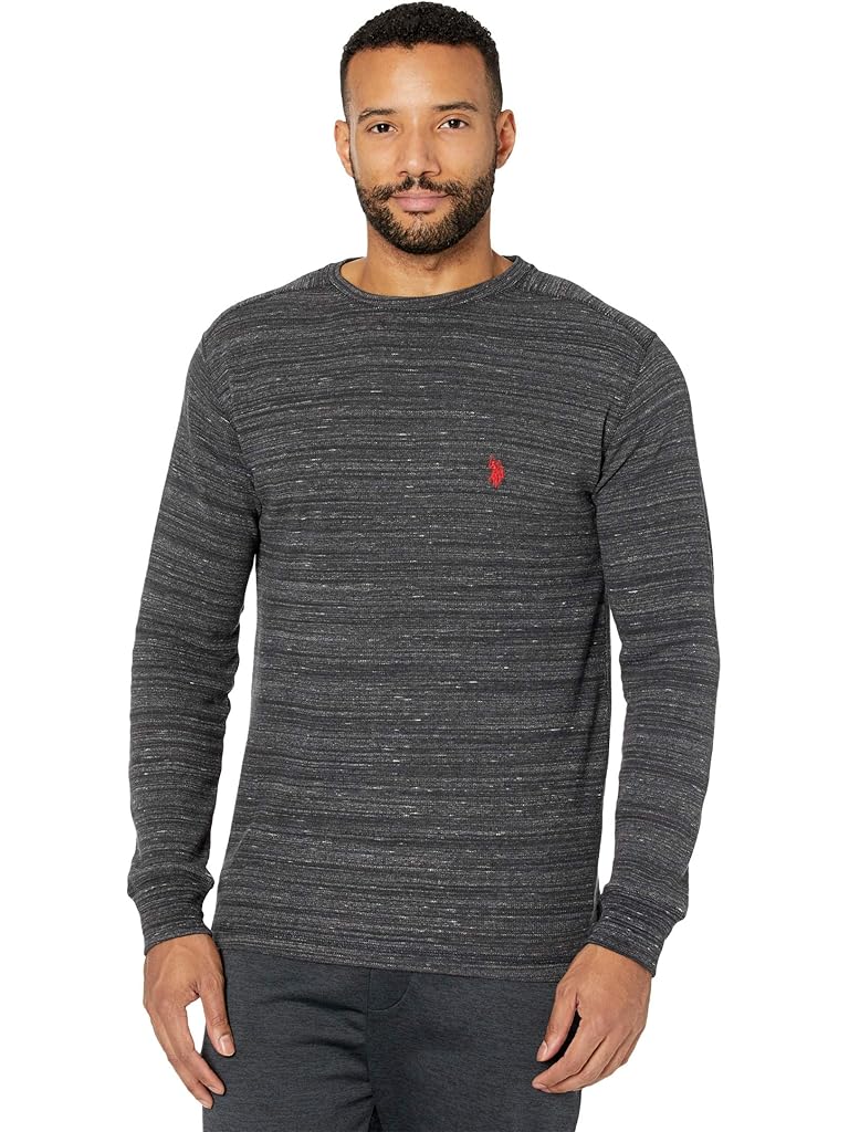 U.S. POLO ASSN. Long Sleeve Space Dye Crew