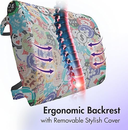 Miniatura 191 de Lunarable Teal Travel Pillow Neck Rest, Aquatic Fauna Theme Hand Drawn Style Various Starfish in Blue Shades, Memory Foam Traveling Accessory for