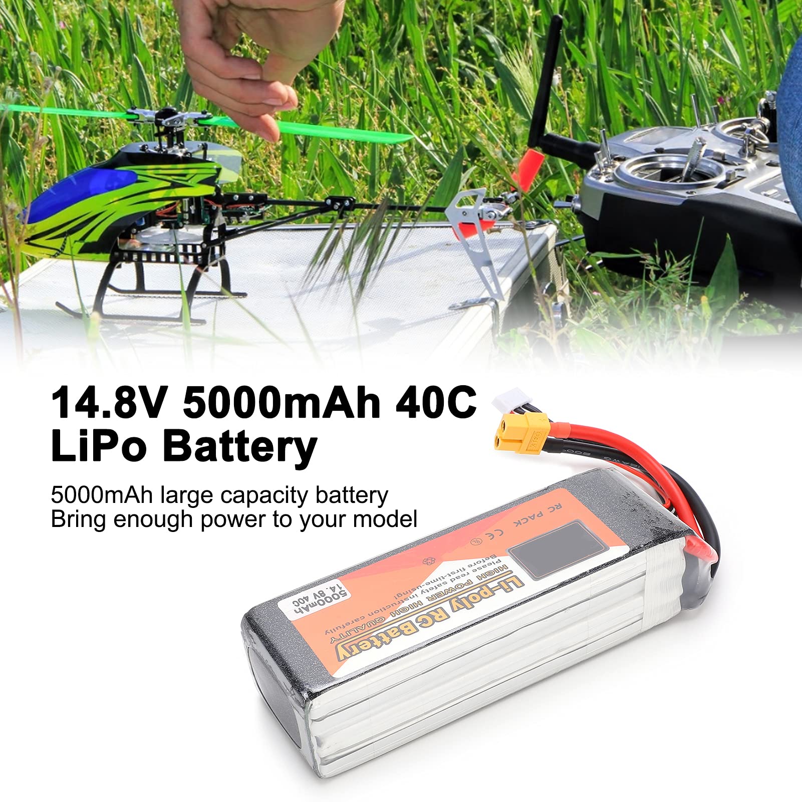 Cryfokt 14.8V 5000mAh 40C LiPo Battery for FPV Racing Drone High