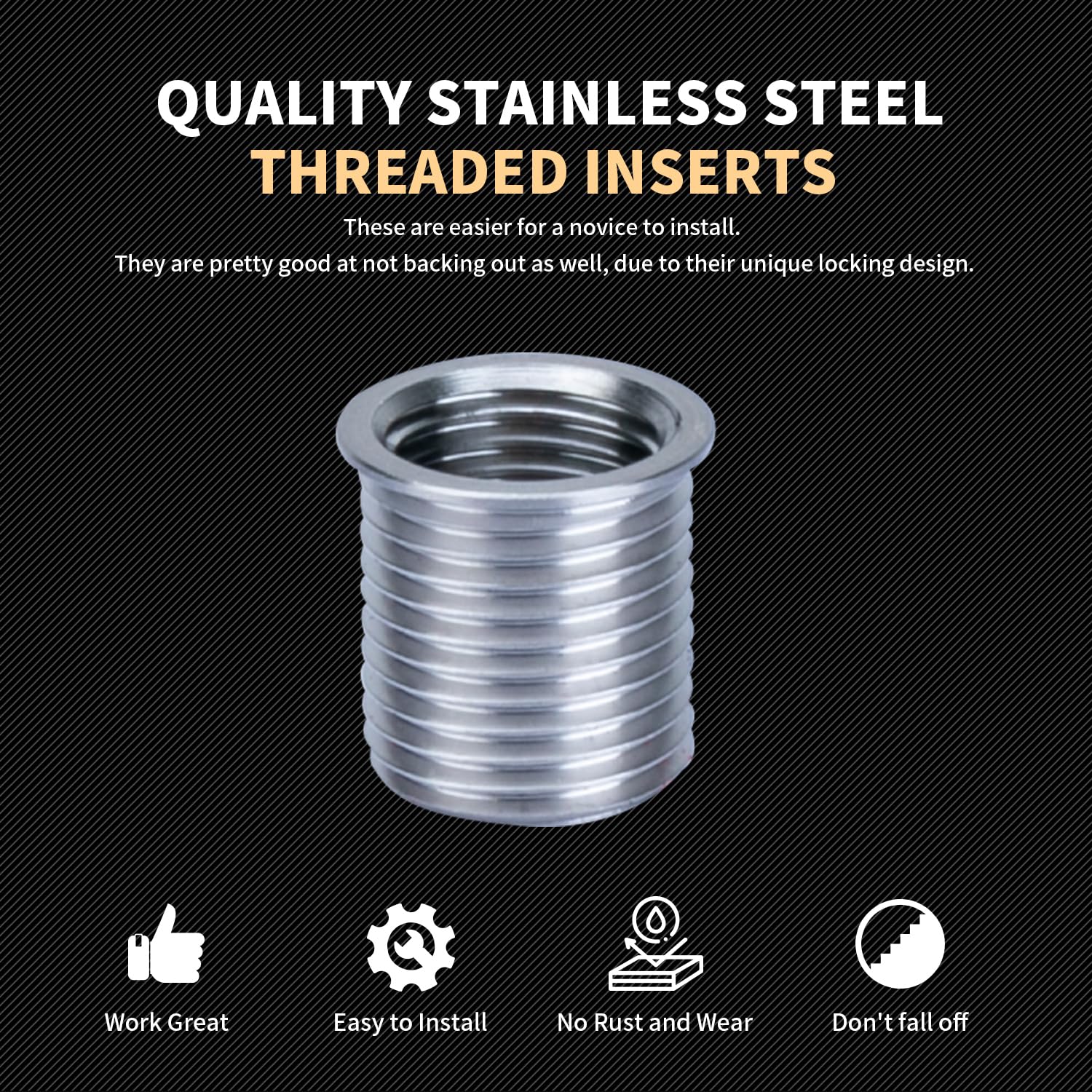 SENNMONN Thread Repair Inserts M14X1.5X 19.8MM Insert Qty 10 Stainless Steel