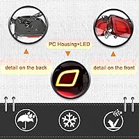 Vista 3 de 2 piezas Reflectores de lente roja para parachoques trasero Compatible con Toyota Highlander 2015-2018 Faro antiniebla trasero LED Luz de freno DRL