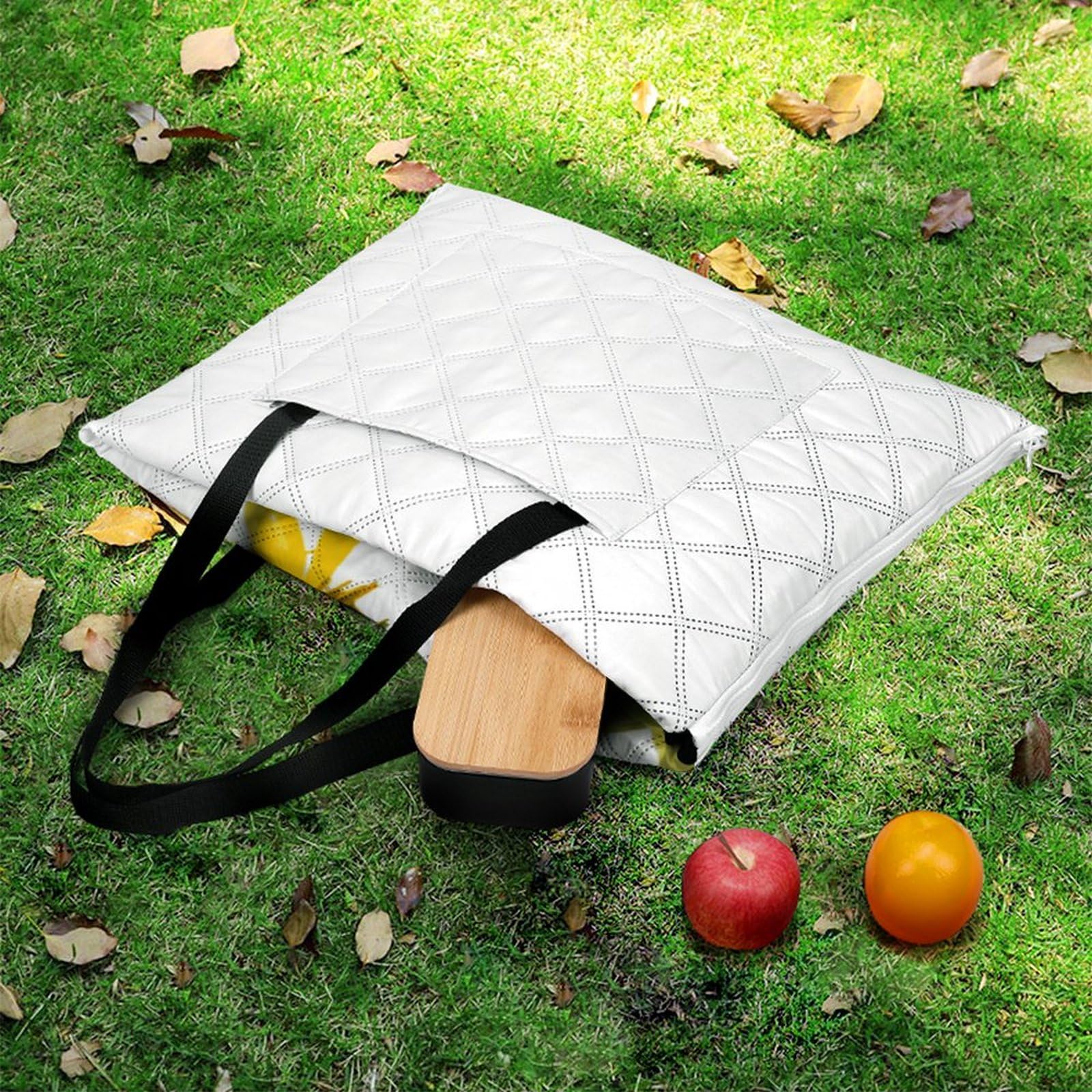 3D Stampa SunFiore T-shirt Yellow Coperta Picnic Impermeabile Stuoia Spiaggia Pieghevole Coperta Da Picnic Per Spiaggia Campeggio Pic-nic Attività All'aperto 200x200cm