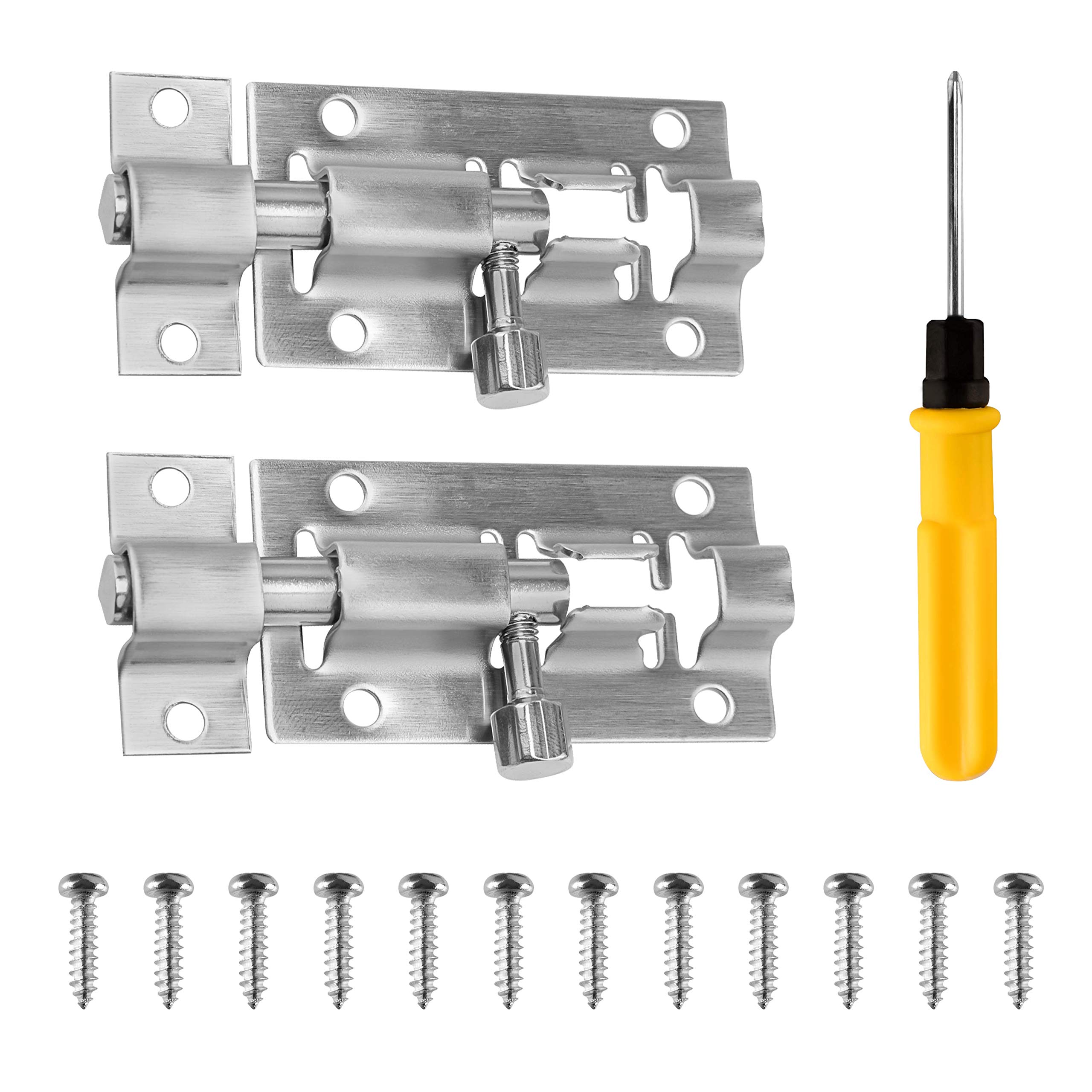 Buy Barrel Bolt Security Lock, Sumille 2 Pack Stainless Steel Slide