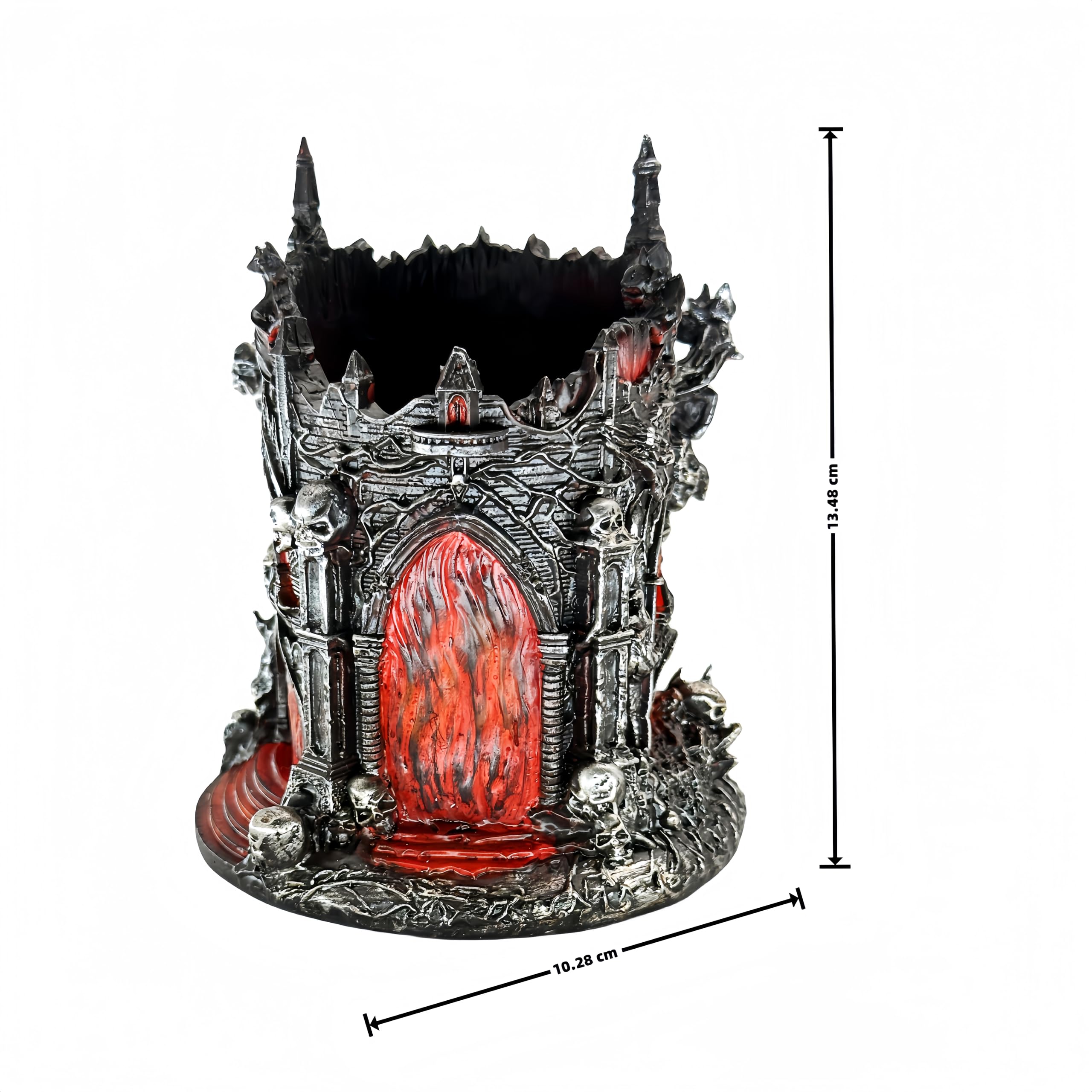 LOOYAR Dante's Inferno - Soporte para bolígrafo de resina para acuario, decoración de oficina con temática medieval