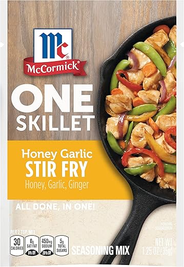 McCormick ONE Skillet Honey Garlic Stir Fry Seasoning Mix, 1.25 oz (Pack of 12)