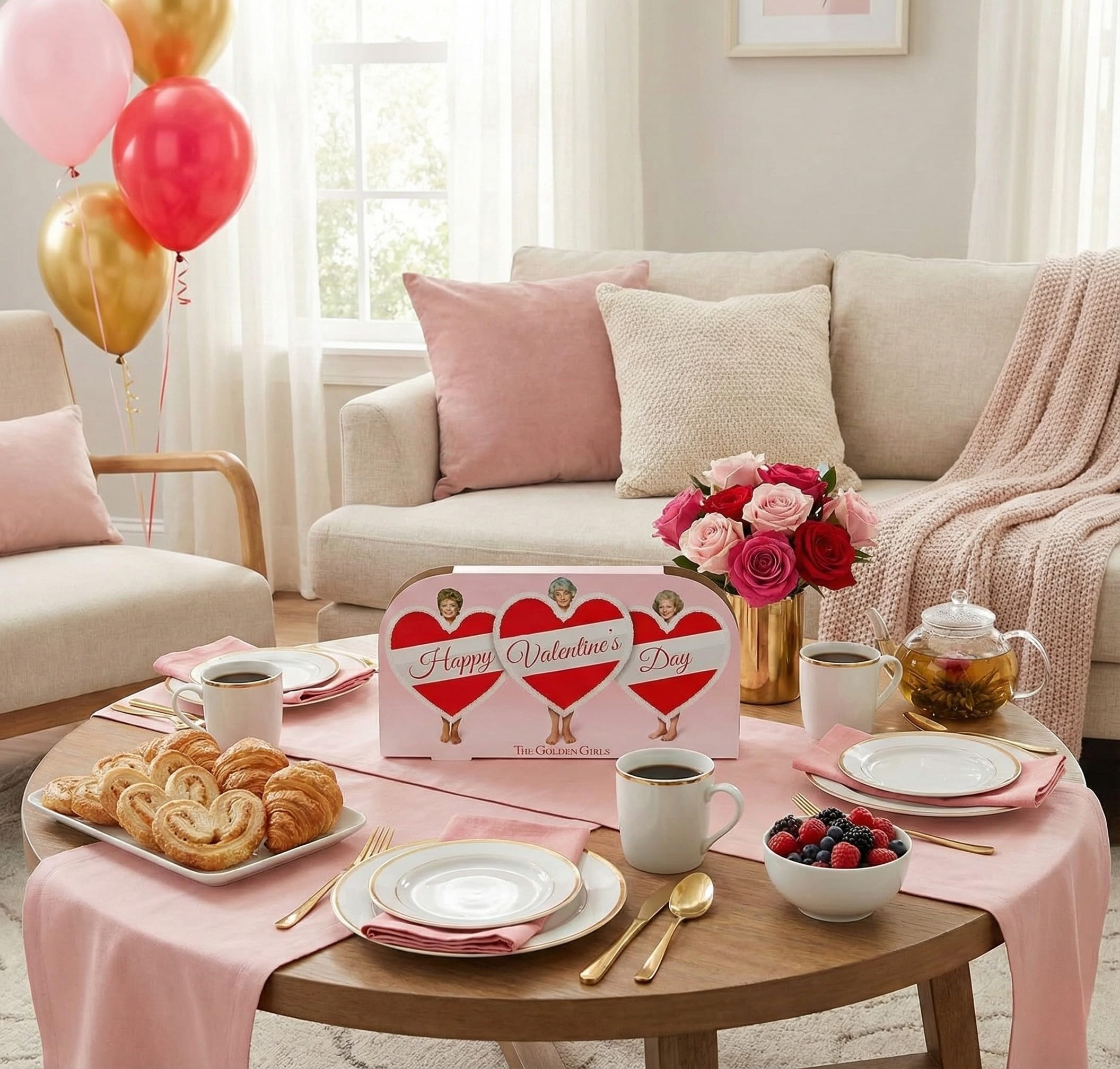 Amazon.com: Golden Girls Valentines Day Centerpiece, Novelty Party  Decoration with Rose (Betty White), Dorothy and Blanche each Behind a Large  Red Heart, Party Supplies for Galentines Day Celebration Decor : Home &