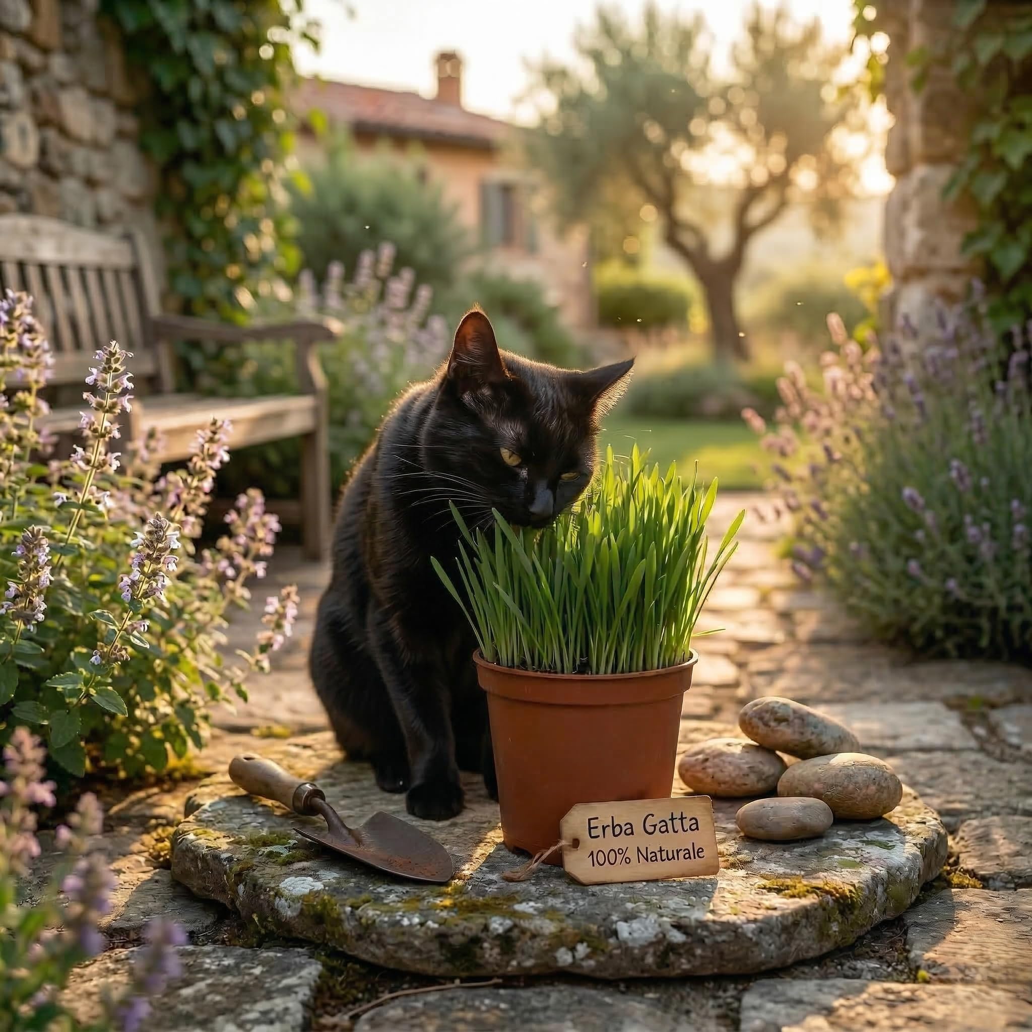 VANDAS Erba per Gatti – Pianta in Vaso 14 cm | Pronta al Consumo | Naturale e Sicura Senza Pesticidi | Uso Interno ed Esterno (3)
