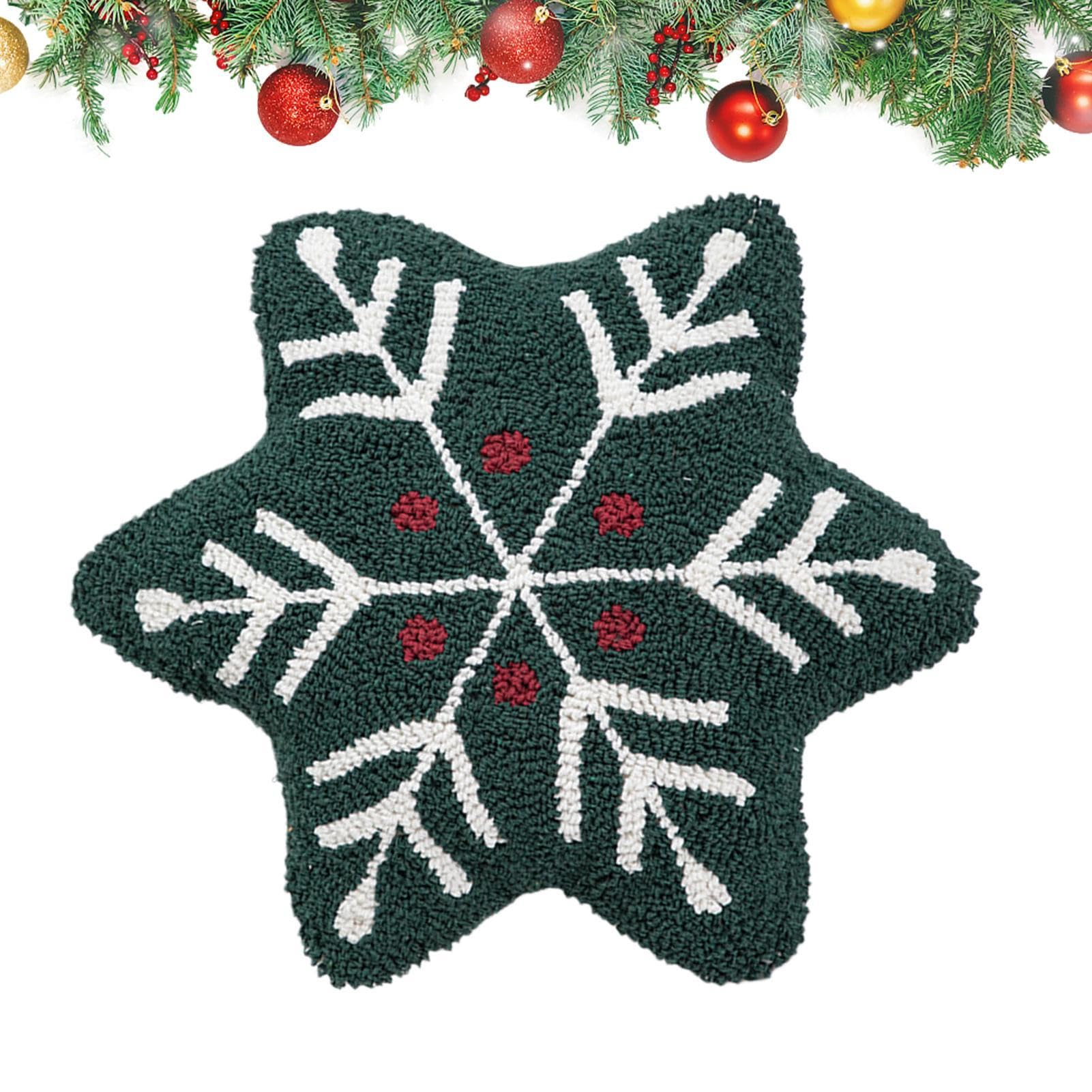 Coussin de Noël en peluche Teksome décoration de fêtes élégante pour lit et fauteuil