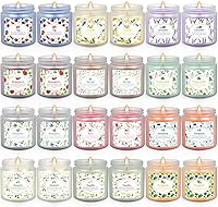 Vista 13 de Juego de 16 velas perfumadas de regalo – Velas de cera de soja natural de fragancia fuerte de 2.5 onzas en frascos de lata de viaje portátiles
