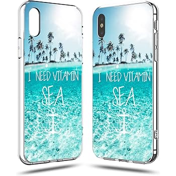 Amazon Com Iphone Xr Case Funny Cute Tropical Beach Quote And Saying I Need Vitamin Sea Palm Tree Hawaii Blue Clean Ocean Aloha Summer Case Girls Women Clear Side Soft Case Compatible For Iphone