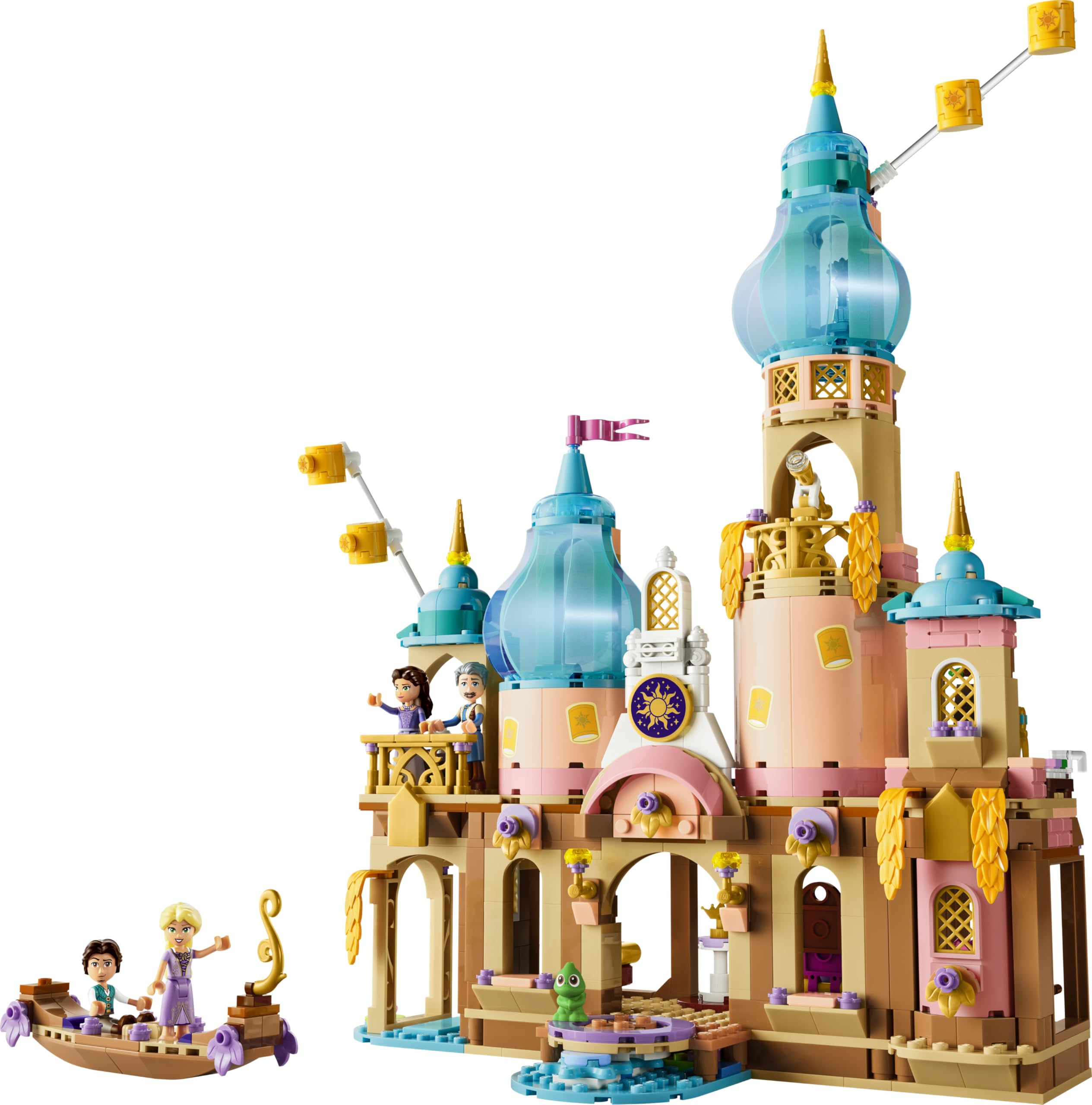 LEGO | Disney Princess Il Castello di Rapunzel Giocattolo - Modello da Esposizione con 4 Mini Bamboline, Figura di Pascal e Accessori - Regalo di Compleanno per Bambine da 6 Anni in su e Fan - 43297