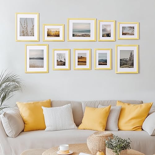 Vista 327 de eletecpro Juego de 10 marcos de fotos de 8 x 10 pulgadas, collage de fotos, decoración de pared, fotos de 5 x 7 con paspartú o de 8 x 10 pulgadas