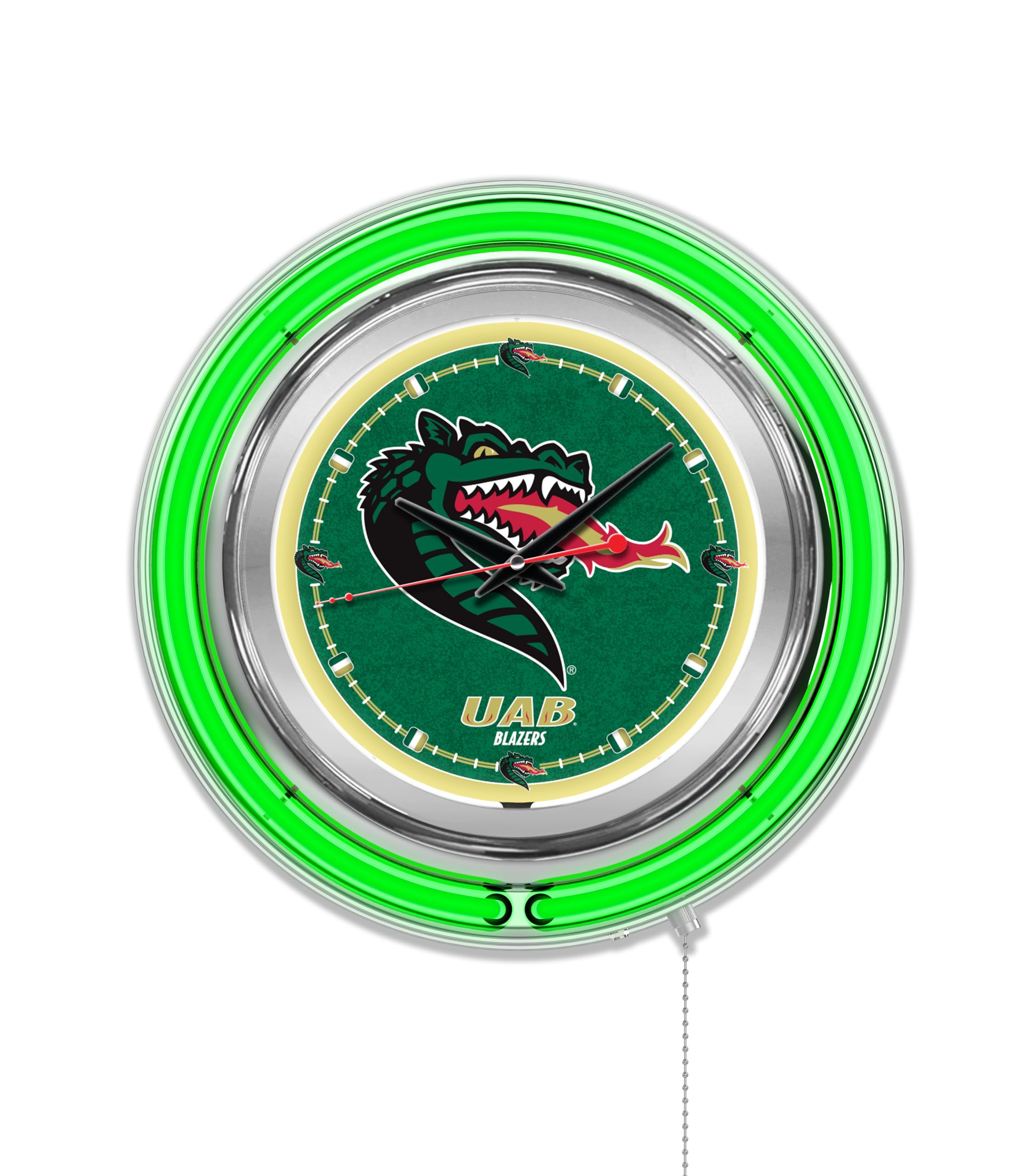 Ncaa Team Neon Ring Logo Wall Clock For College Fans NCAA - 15 Inch ...