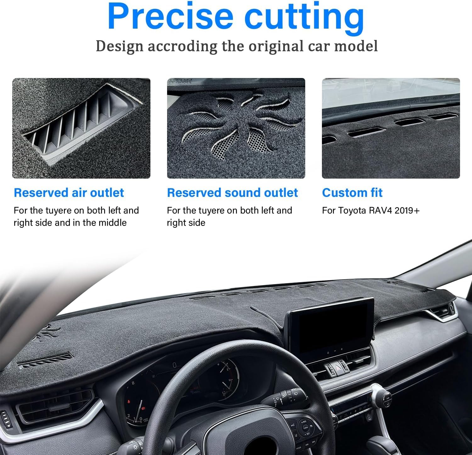 Auto Copri cruscotto Tappetino cruscotto per Peugeot 207 2006 2007 2008 2009+ tappetini Antiscivolo Anti-UV Protezione Solare Antipolvere