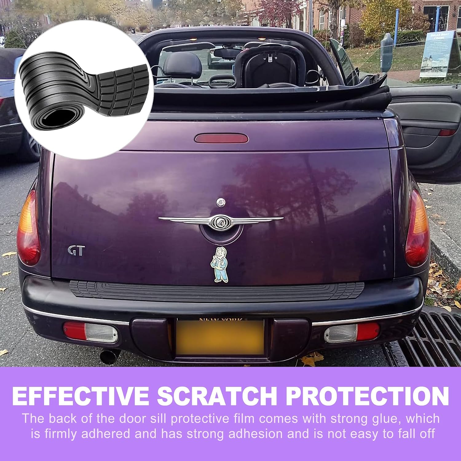 Rubber Anti-Scratch Universal Car SUV Truck Rear Bumper Protector Guard Bumper Guards for Cars (41 x 3.1Inch)