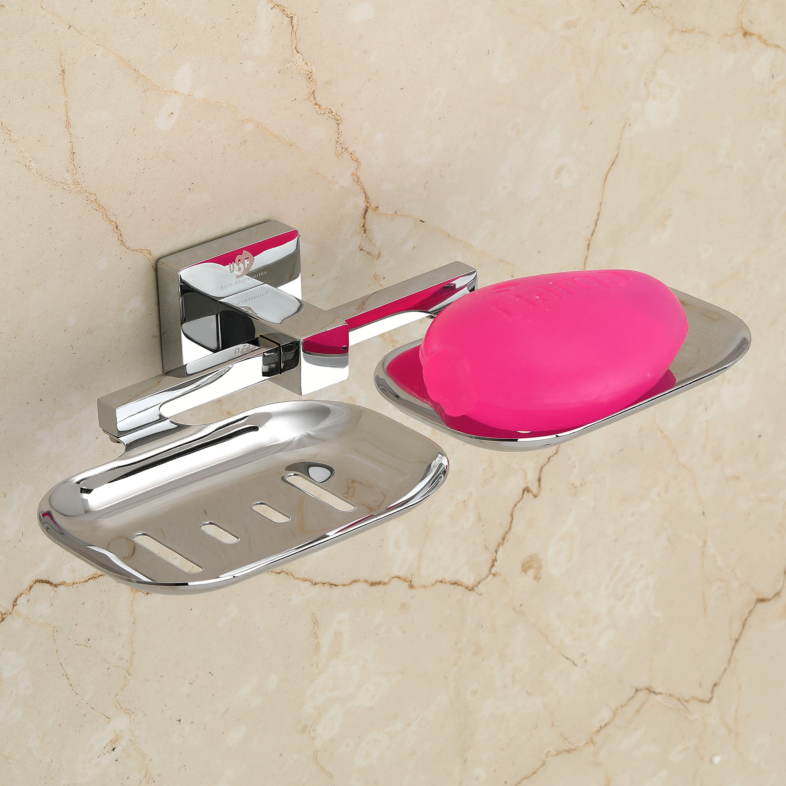 USF Premium Soap Holder for Bathroom, 304 Grade Stainless Steel Soap Case Holder Wall Mounted, Soap Dish for Washbasin, Soap Tray Stand (Chrome Finish, Pack of 1)-Jet (B084P738HZ) Amazon Price History, Amazon Price Tracker