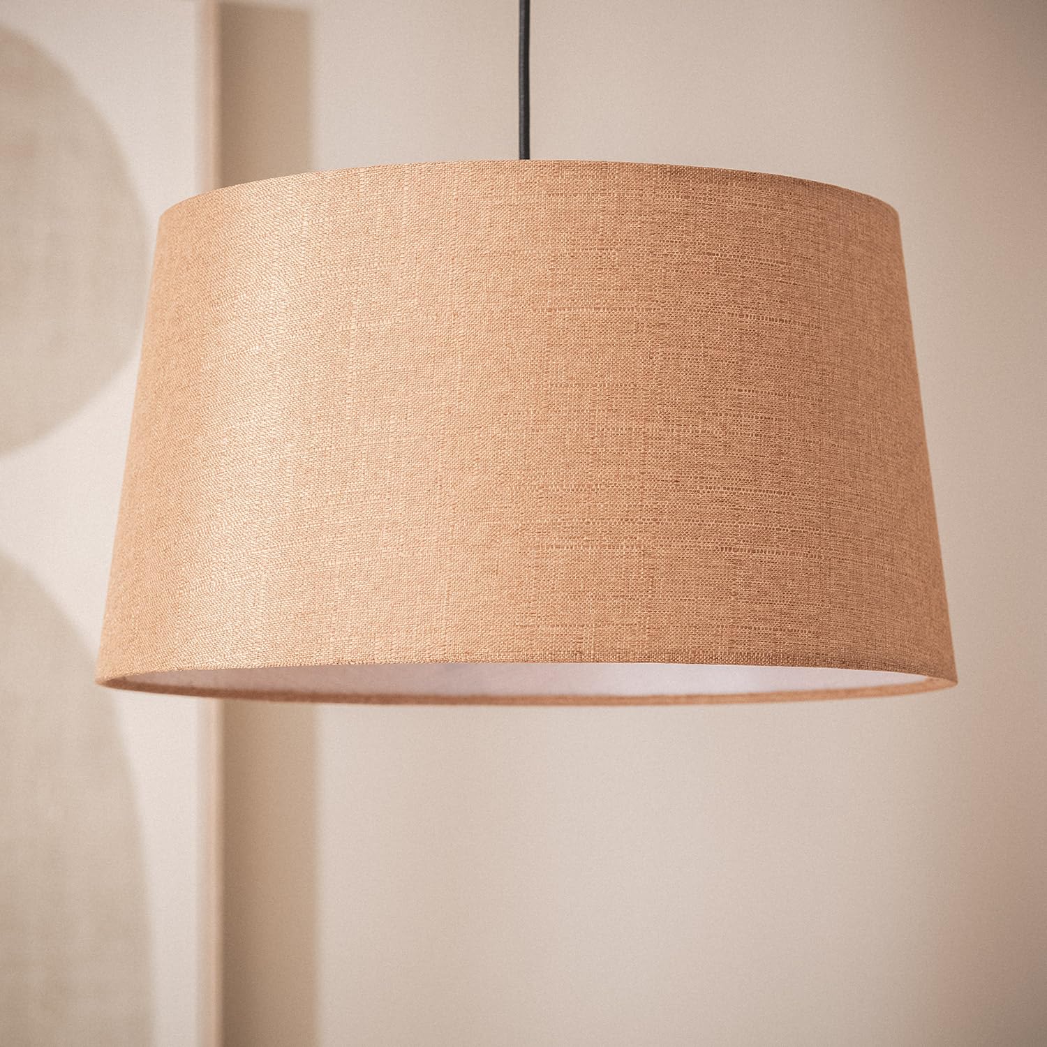 LEDKIA Lampada a Sospensione Lino Genoveva Marrone ø40 cm