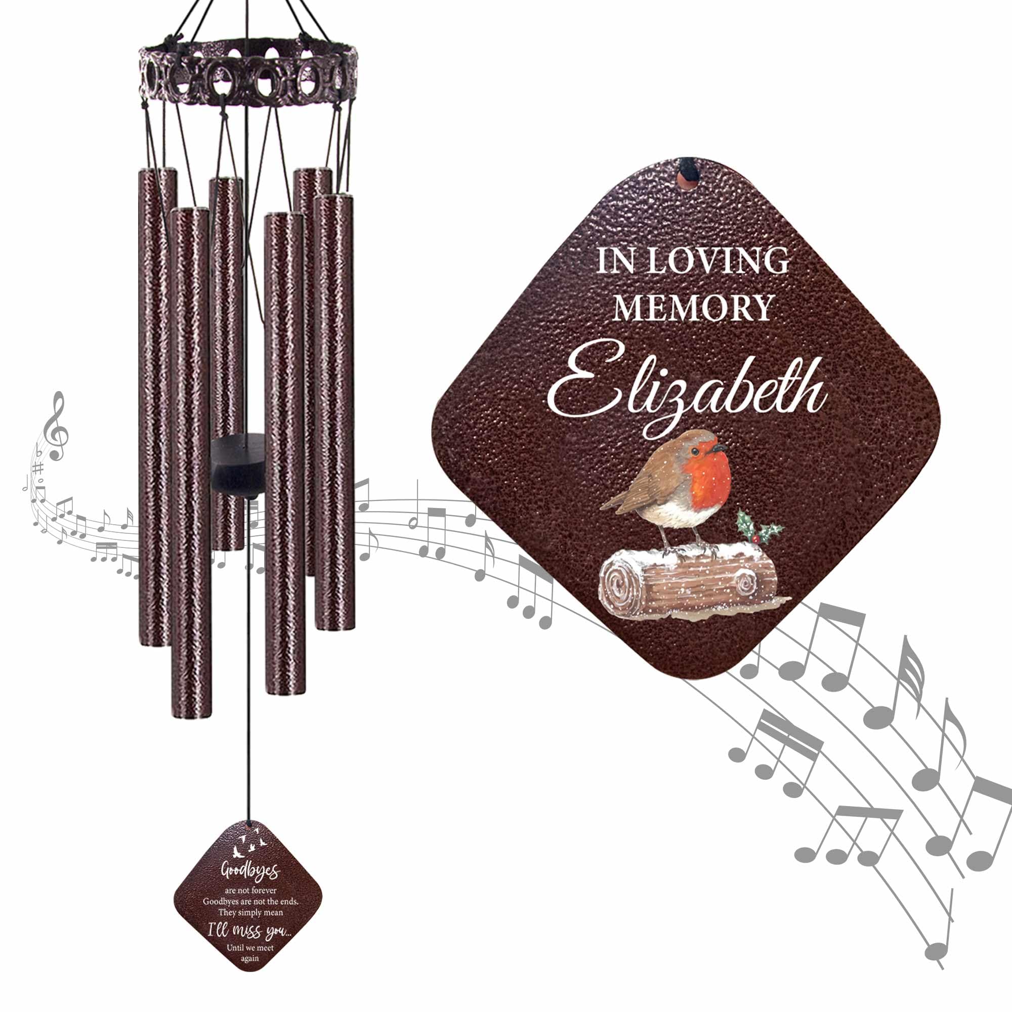ASTARIN Personalized Memorial Wind Chimes, Customized Wind Chime for Loss of Loved One/Mother/Father, Wind Chimes for Outside Garden Decoration, Sympathy Gifts for Women/Man