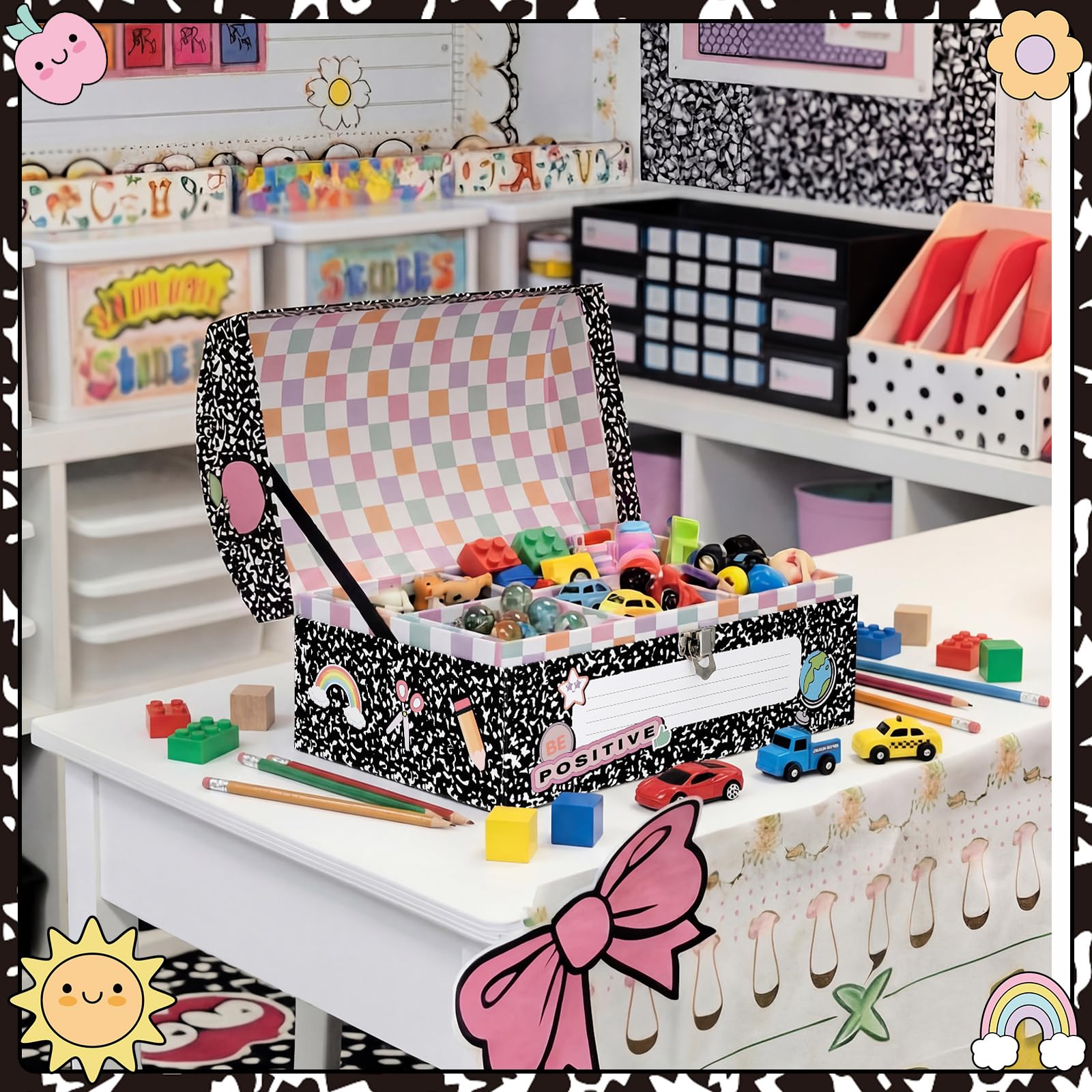 Amazon.com: Thyle Double Deck Composition Classroom Treasure Chest