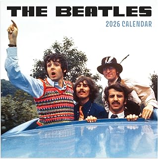TF Publishing 2026 The Beatlesミニカレンダー 予定とスケジュール用の月間グリッド付き - 縦型 小型 壁掛けカレンダー 2026 プレミアムマット紙付き 自宅やオフィス整理用 - 7x7インチ
