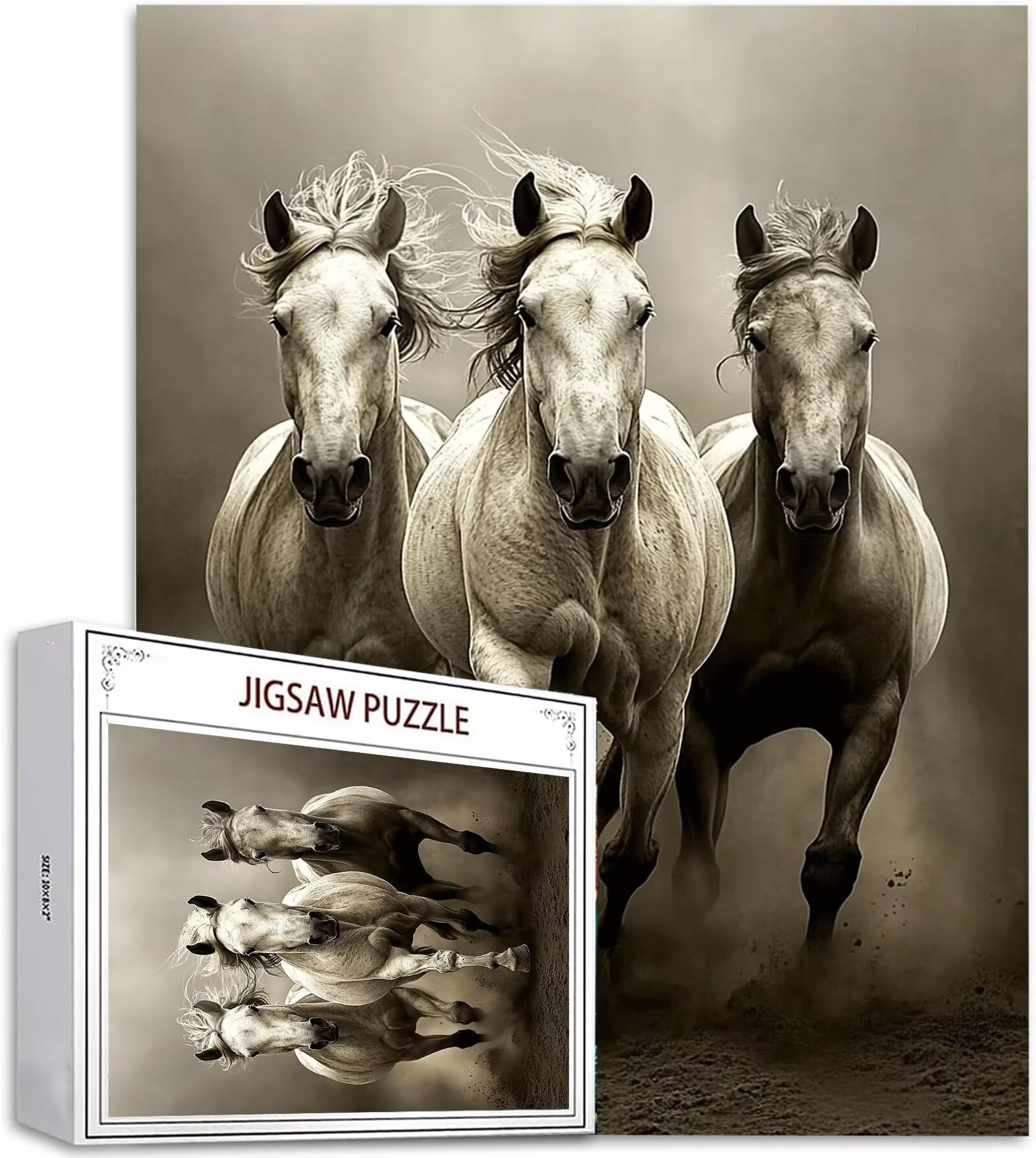 Puzzle z koniem, 5000 elementów, drewniane puzzle dla dorosłych, wielokolorowe, drewniane puzzle, klasyczne puzzle, zwierzę, drewniana Jigsaw dla dorosłych i dzieci w wieku 14 lat, prezenty, dekoracja
