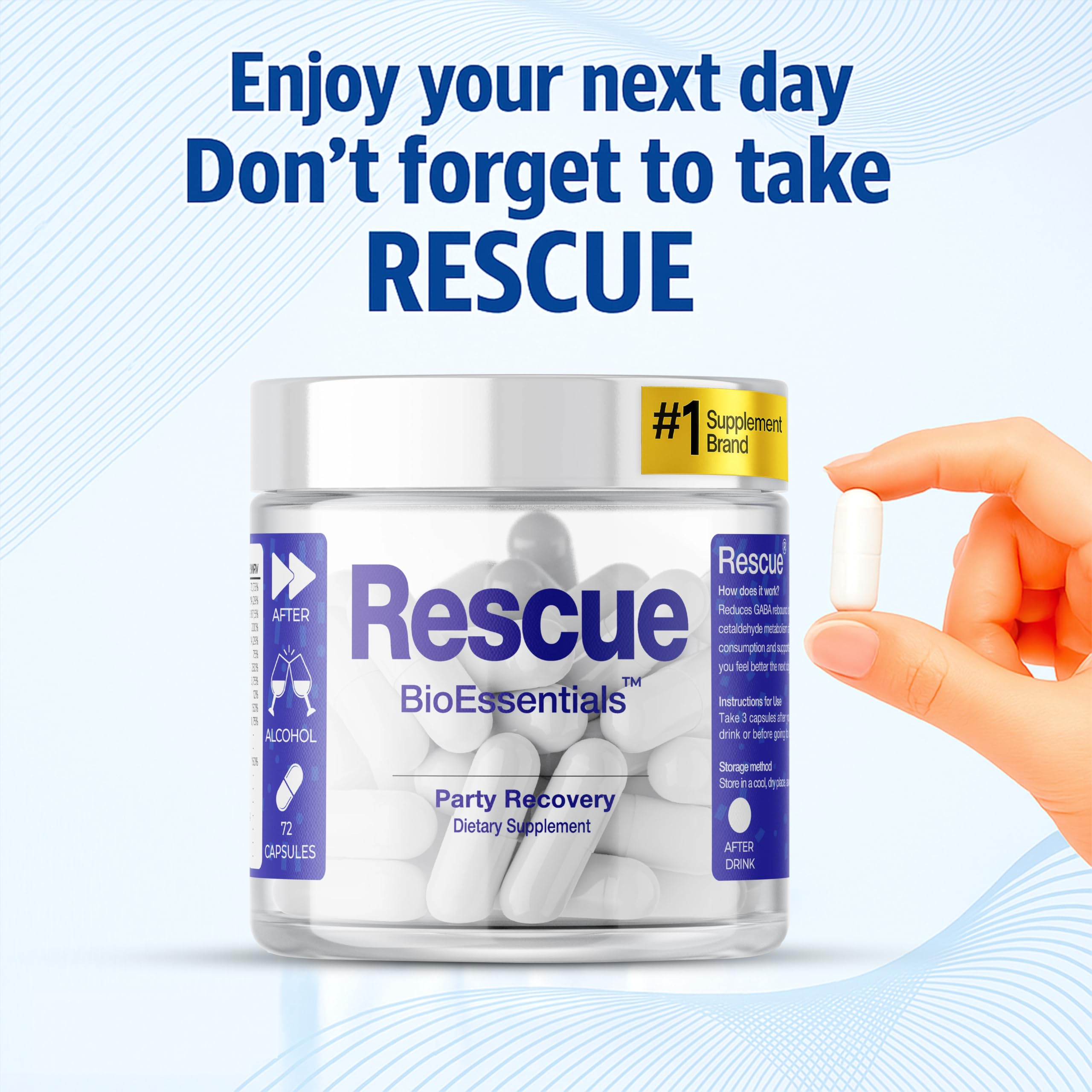 Restore – Post-Party Leber Komplex – Leberschutz & Regeneration – DHM Dihydromyricetin 894mg & NAC 300mg – Mariendistel 250mg & Kudzu + Elektrolyte – 72 Kapseln · 24 Anlässe