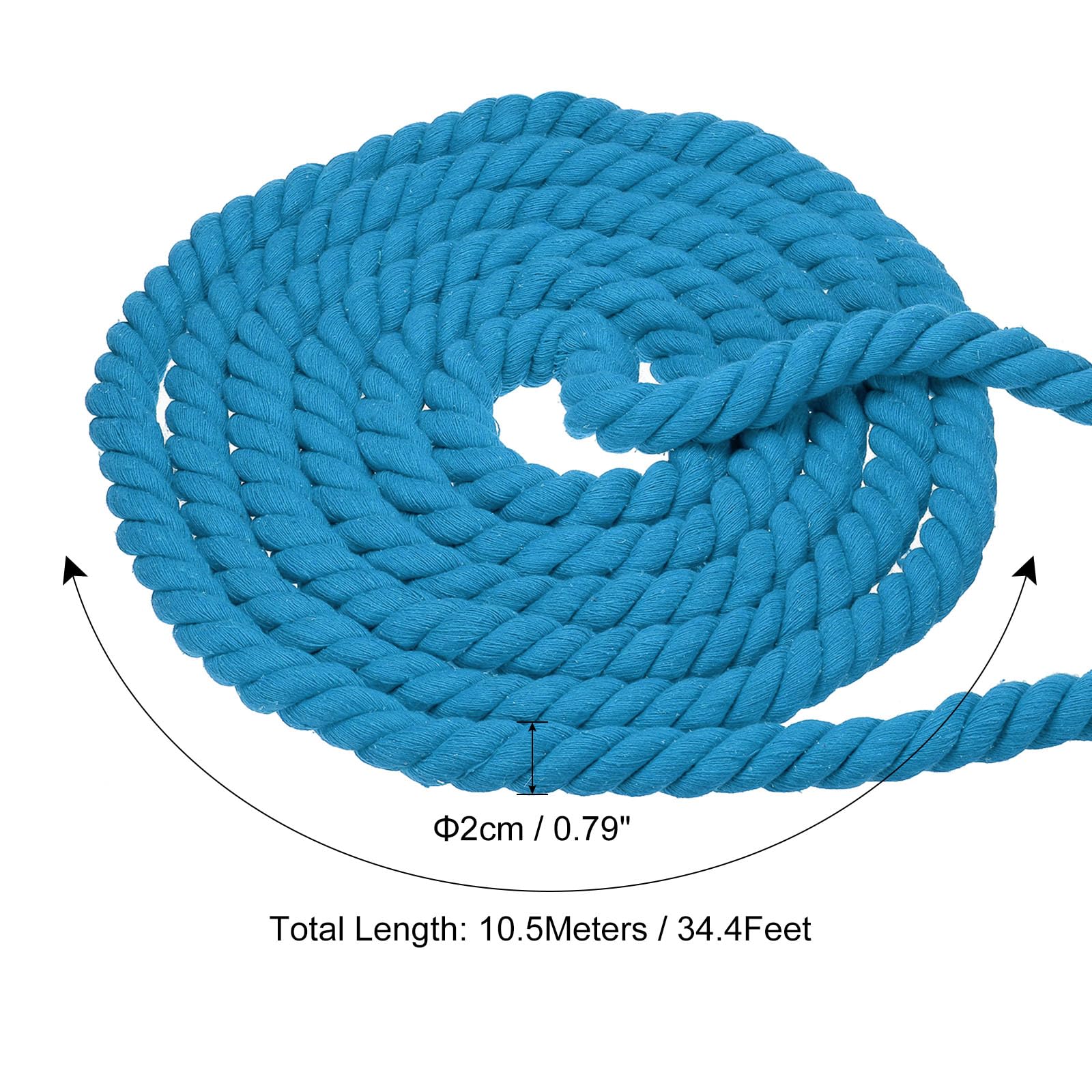 Yards Rope PATIKIL 34 Feet Tug of War Rope for Adults Teen, 3-Strand Natural ...