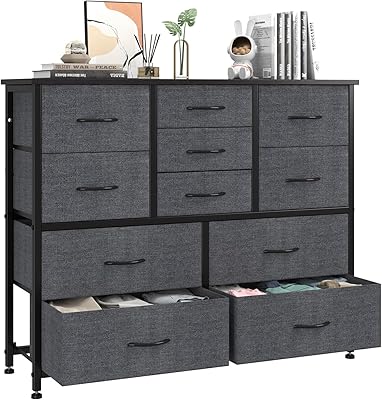 Amazon.com: Dresser for Bedroom, Dresser with Hanging Rack Led Lights ...