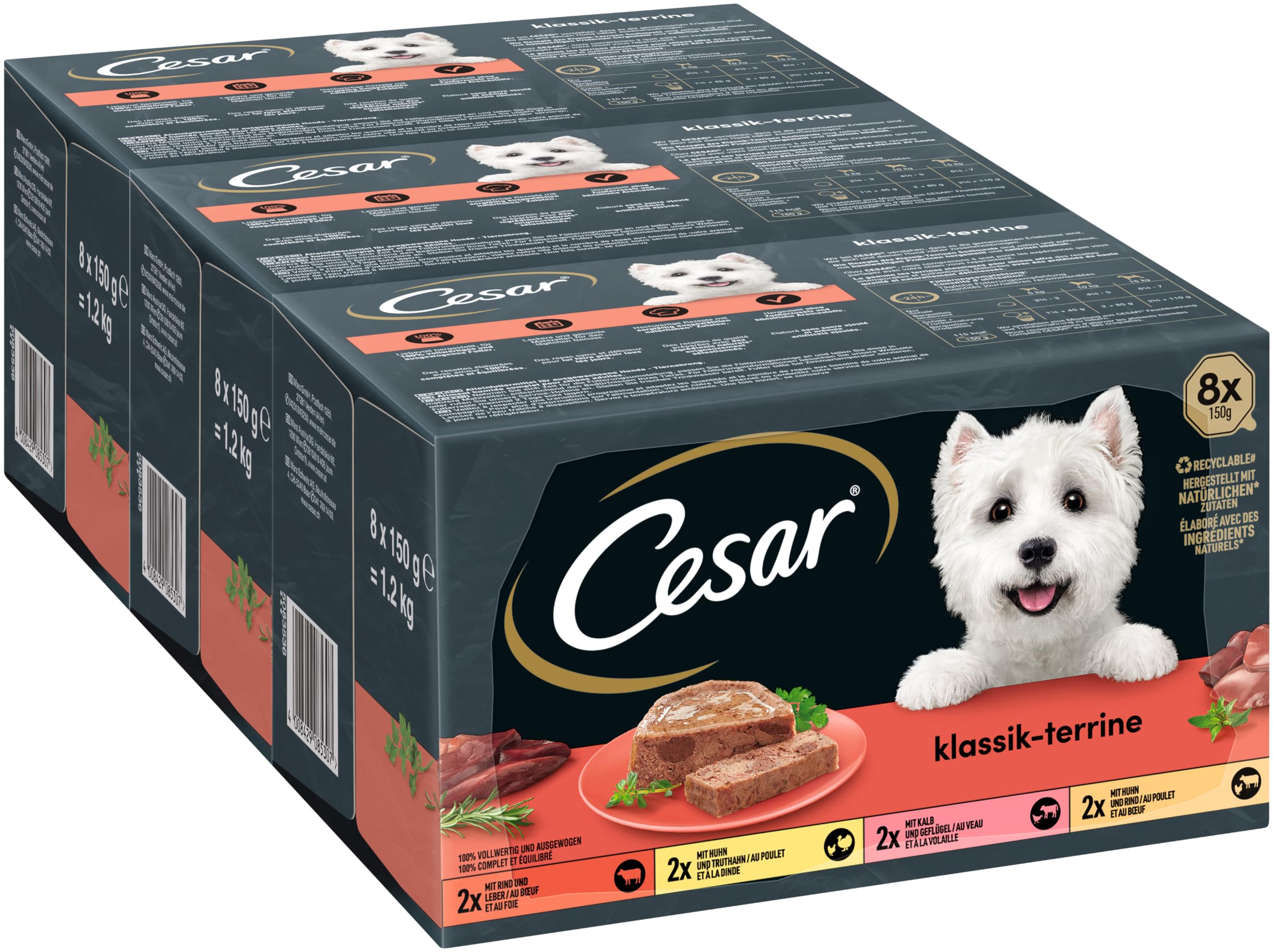 Cesar Hundefutter/Hochwertige Hundenahrung mit ausgesuchten Zutaten
