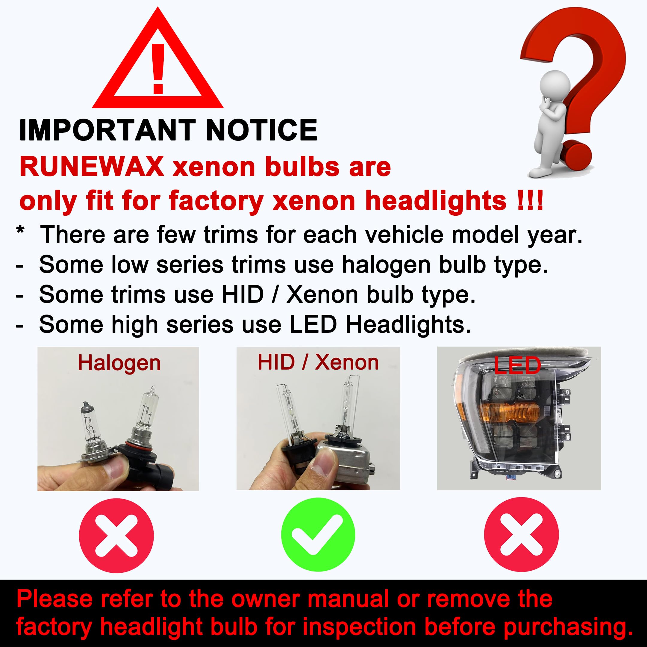 Amazon.com: RUNEWAX D5S Xenon Bulbs for 2018 2019 2020 2021 Chevy