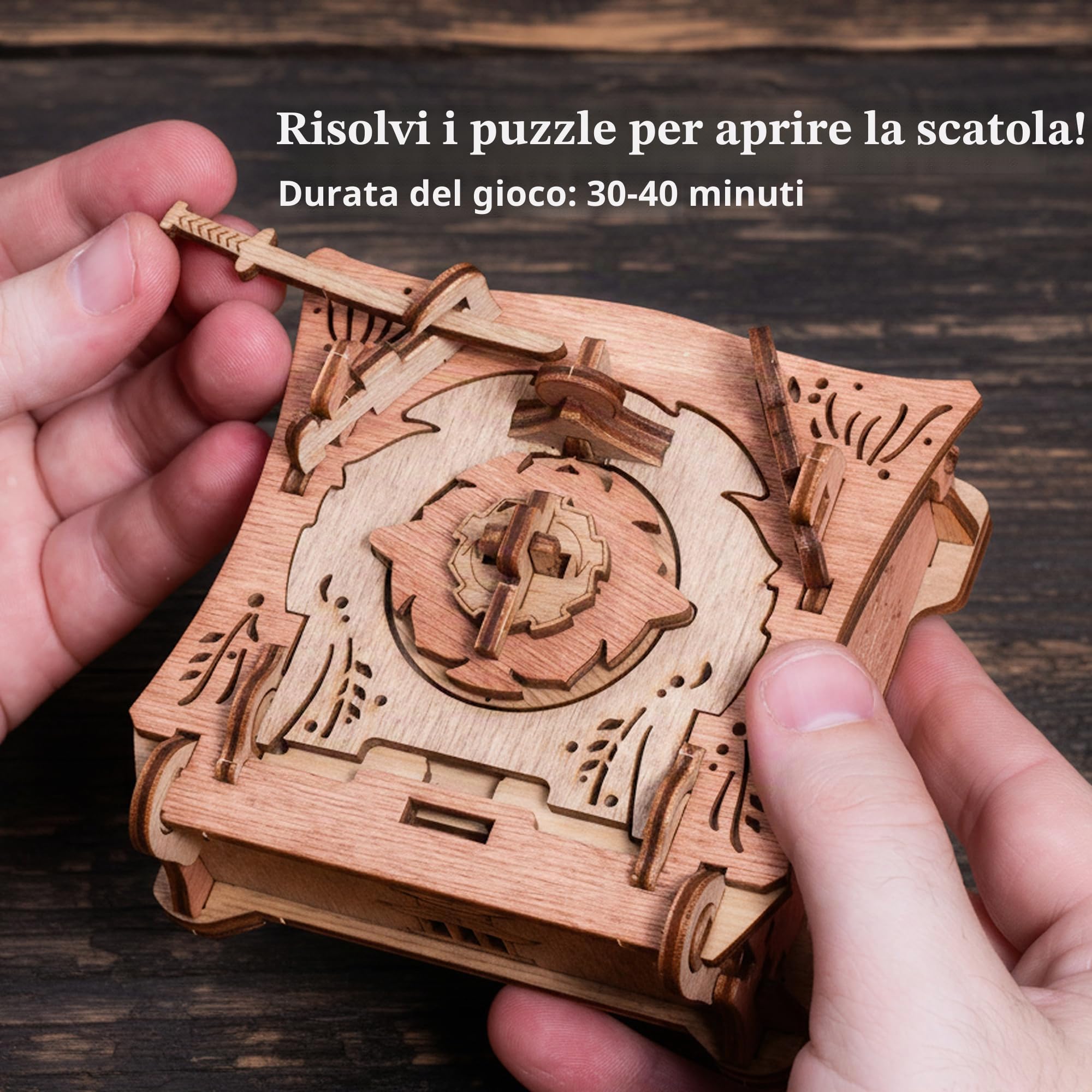 iDventure Scatola di Puzzle Samurai | Confezione Regalo Ingegnosa | Puzzle 3D per Adulti | Gioco di Escape Room | Rompicapo | Gadget Regalo di Compleanno per Uomini e Donne | Scatola del Tesoro