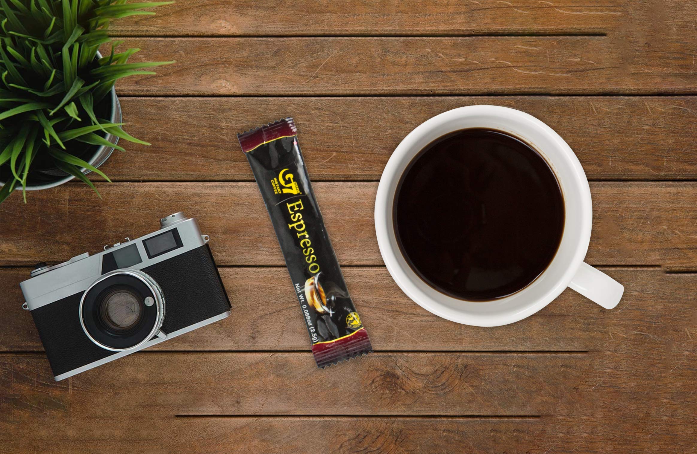 Trung Nguyen — G7 Instant Coffee — Espresso — Strong and Bold — Instant Vietnamese Coffee (15 Packets/Box)