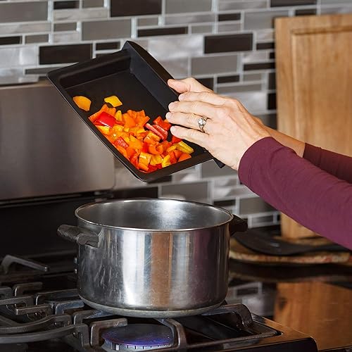 Miniatura 3 de Glad Acacia Wood Cutting Board with Slide Out Trays | Catches Food and Waste | Solid Wooden Butcher Block with Removable Drawers | Kitchen Cooking