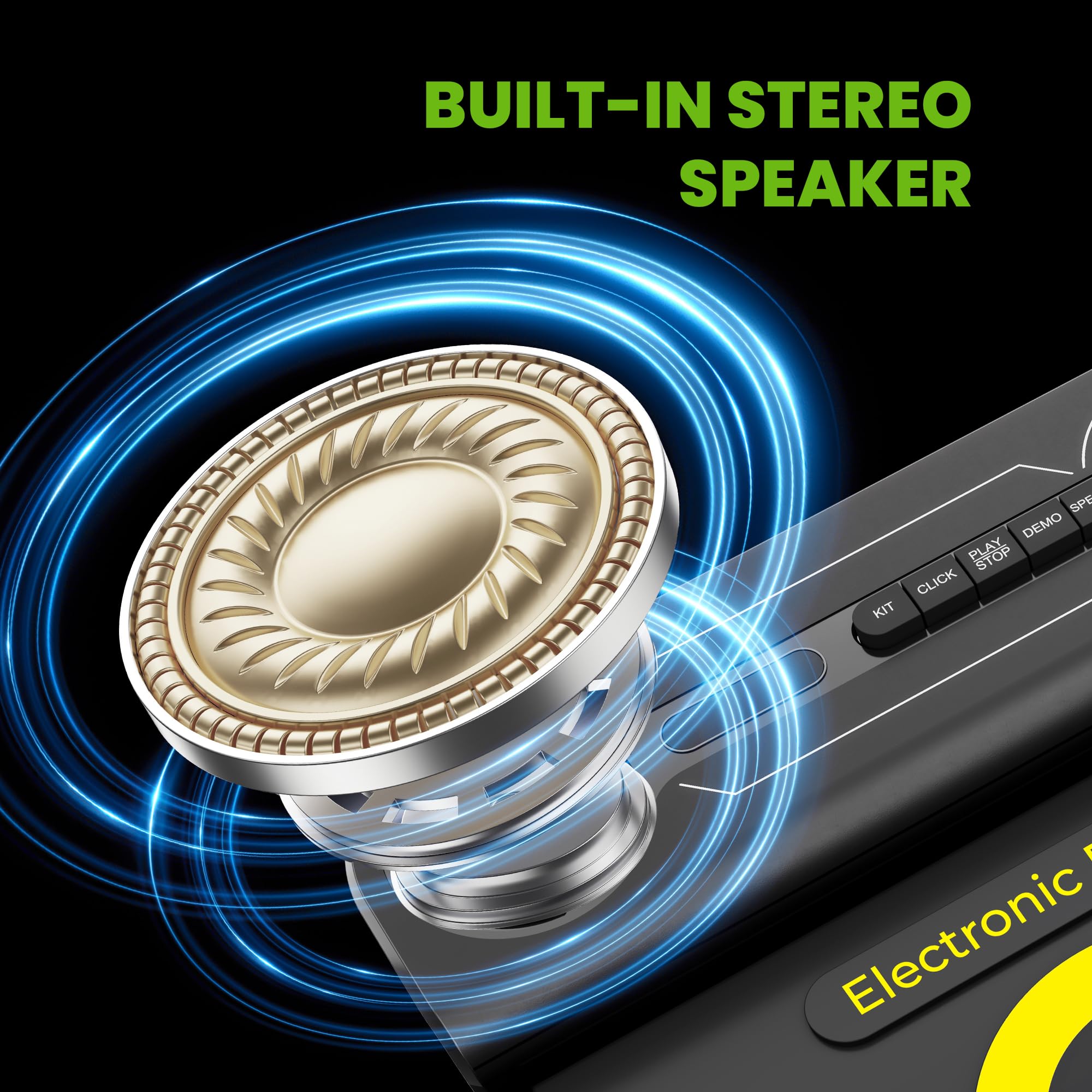 Electric Drum Set Built-in Speaker, Kids Drum Pad and Sticks, Portable Roll Up Drums Practice Pad for Kids, Great Birthday for Girls Boys