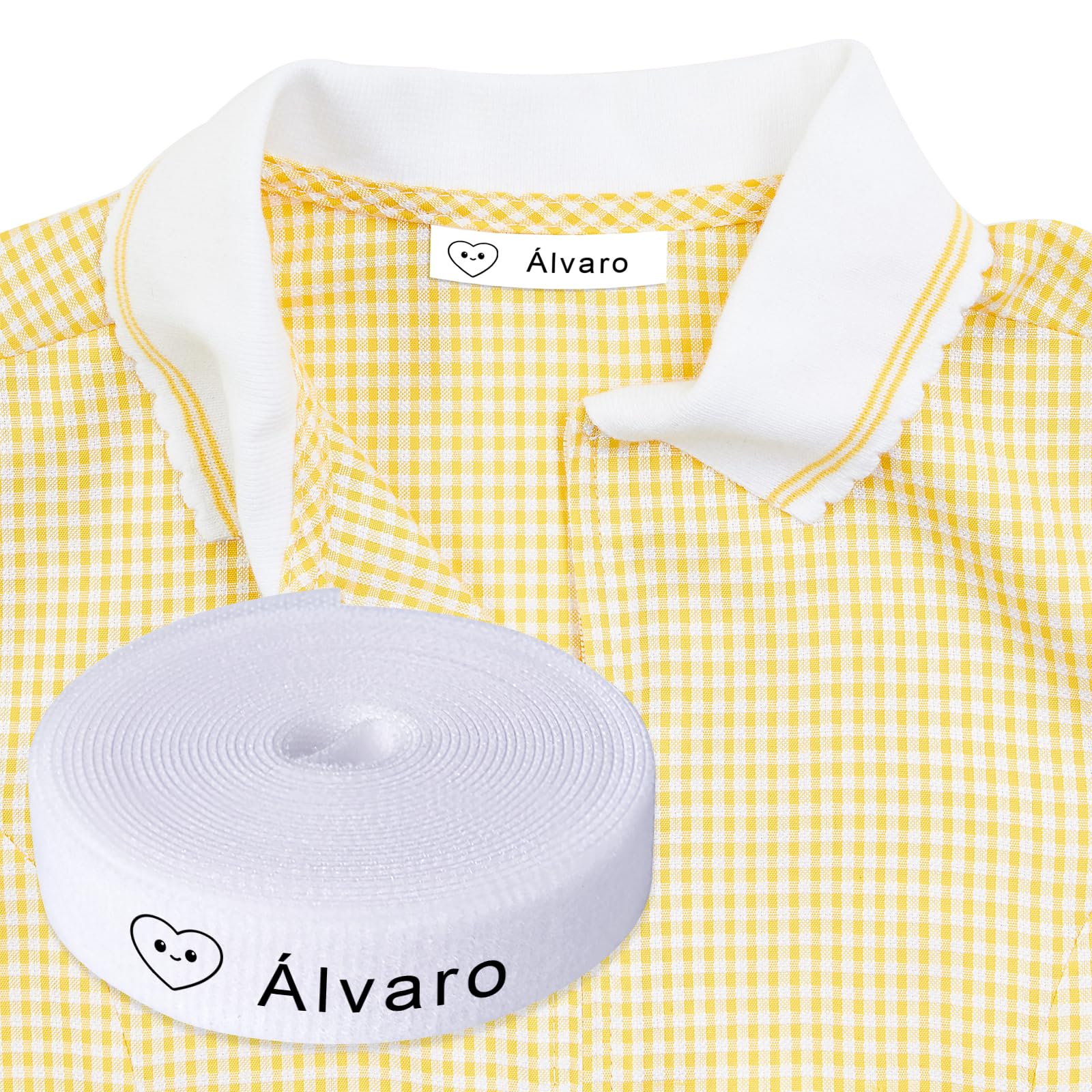 EUES Etiquetas Ropa Personalizadas, 100 Etiquetas Para Ropa Personalizadas, Etiquetas Ropa Niños Aptas Para Mochilas Escolares, Camisetas, Pantalones.