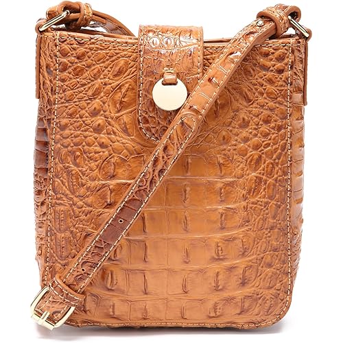 Crocodile Embossed Small Crossbody Bag Fashionable Magnetic Buckle Decoration Shoulder Women's Luxury Wallet