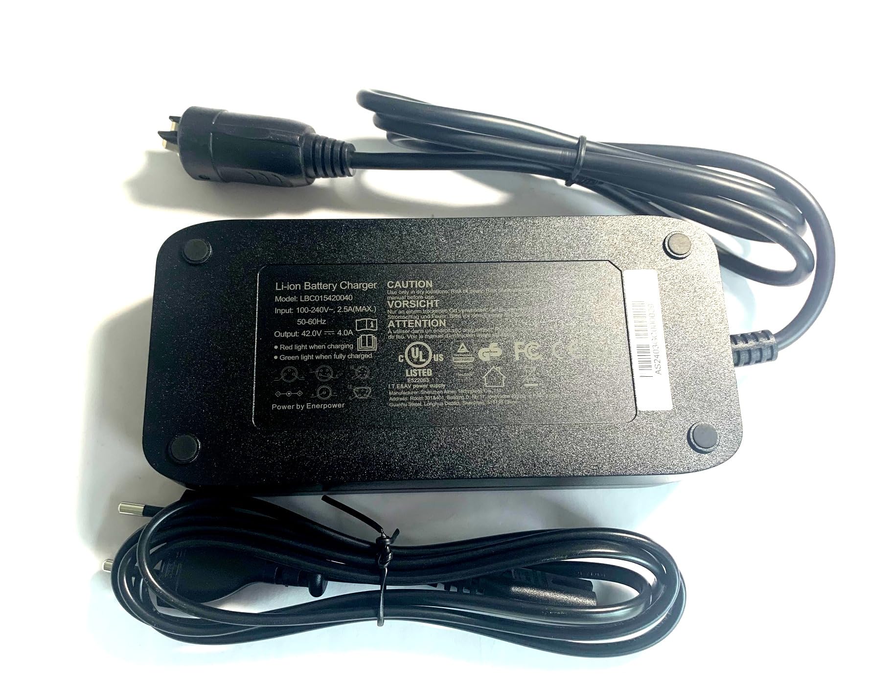 Enerpower Chargeur 42 V 4 A 170 W pour Bosch Performance et Active Line (CB, GS), LBC015420040