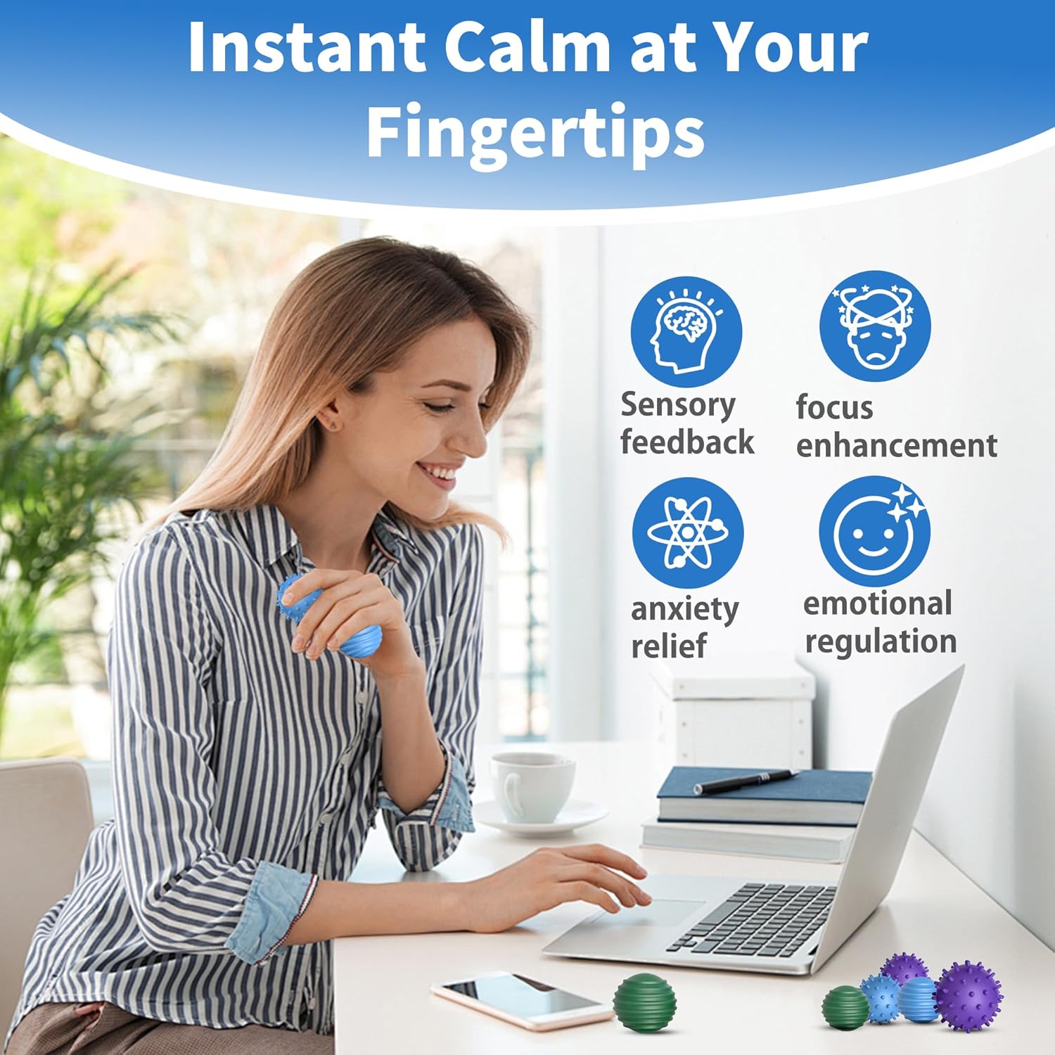 Silicone Magnetic Balls Fidget Toys for Adults Teens ,8PCS Sensory Attraction Balls with Textures Shell ,Silent Office Desk Stress Relief Toy for Autism Anxiety ADHD Gifts for Teens Men Women