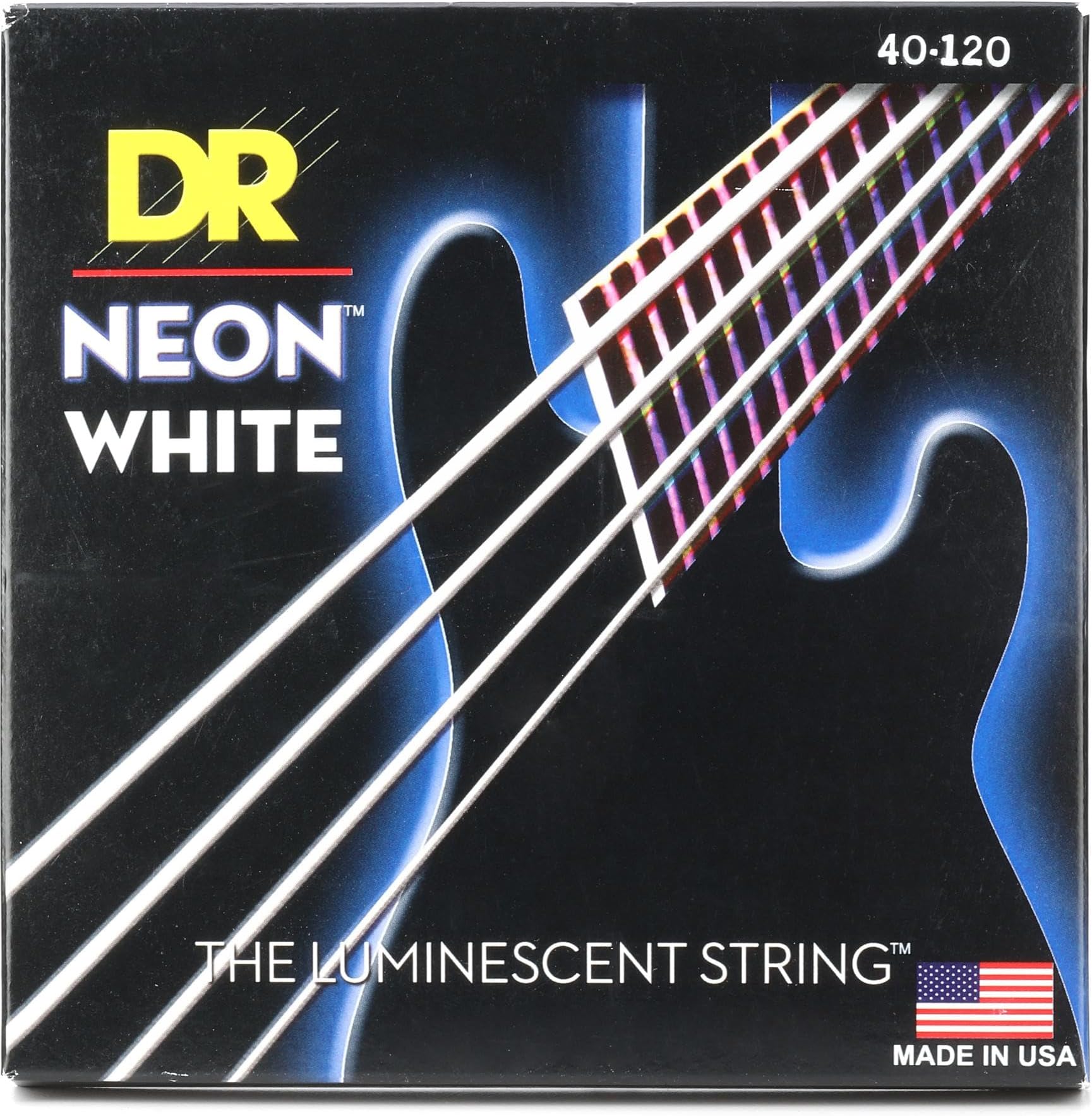 DR NEON W nwb 5โ40 HiDef Bass String White