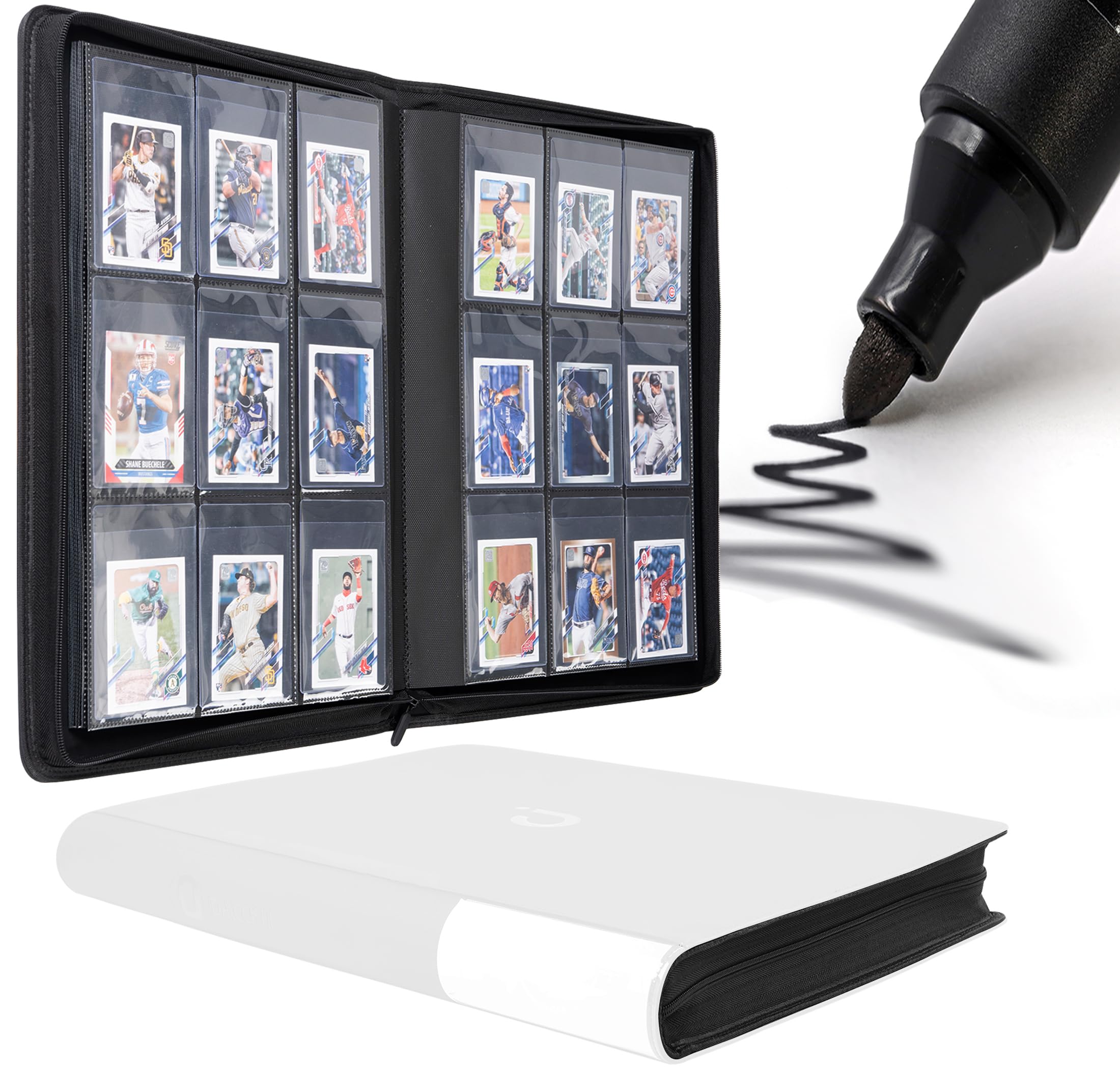 D DACCKIT Semi Rigid card Holder Binder - Semi-Rigid Card Holder Album for 360