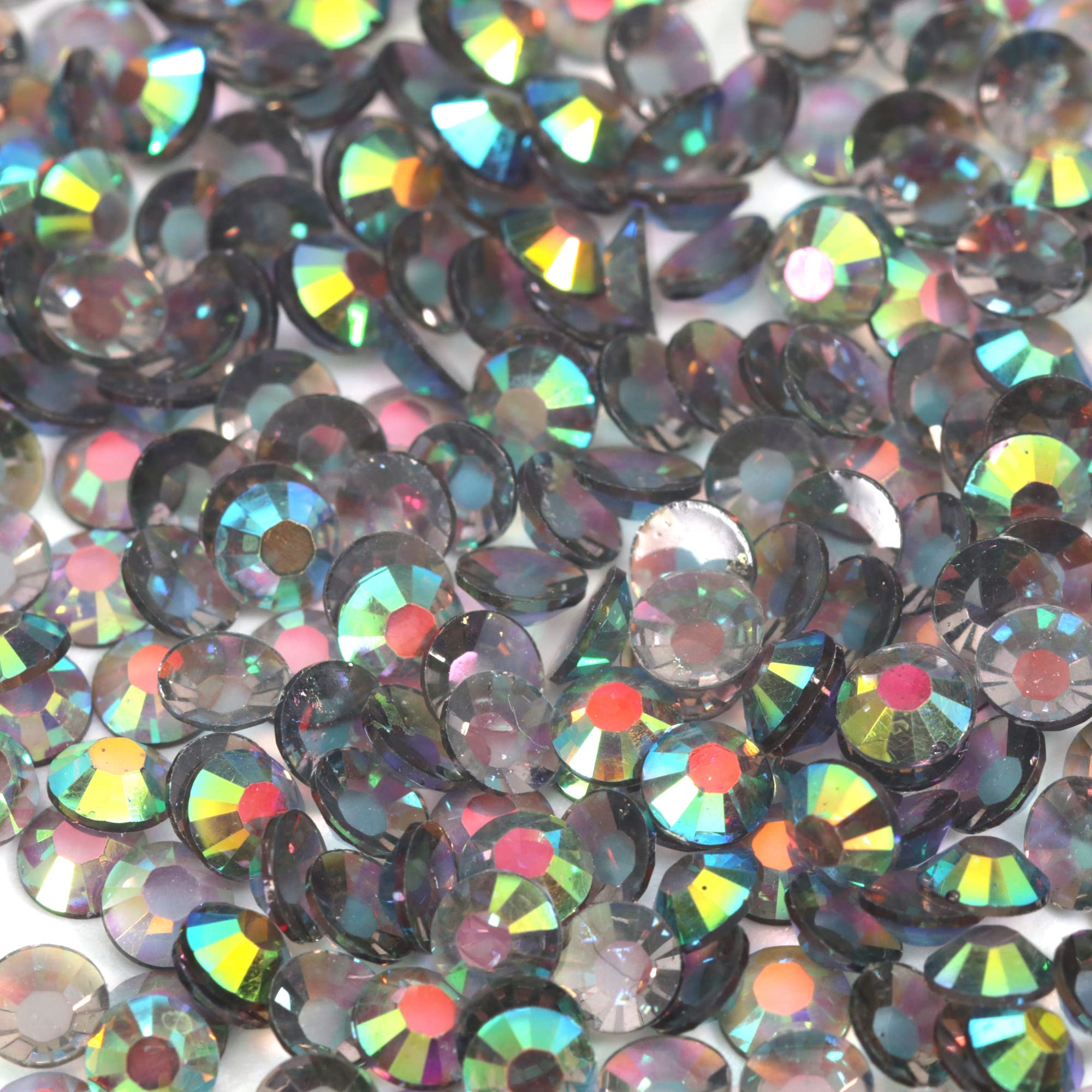 250pcs 6mm Flat Back Non-Stick Rhinestone Crystal Diamantes Nail Art & Craft Scrapbooking Embellishments 90 Available Colours (6mm, AB Clear #A13) — view 84