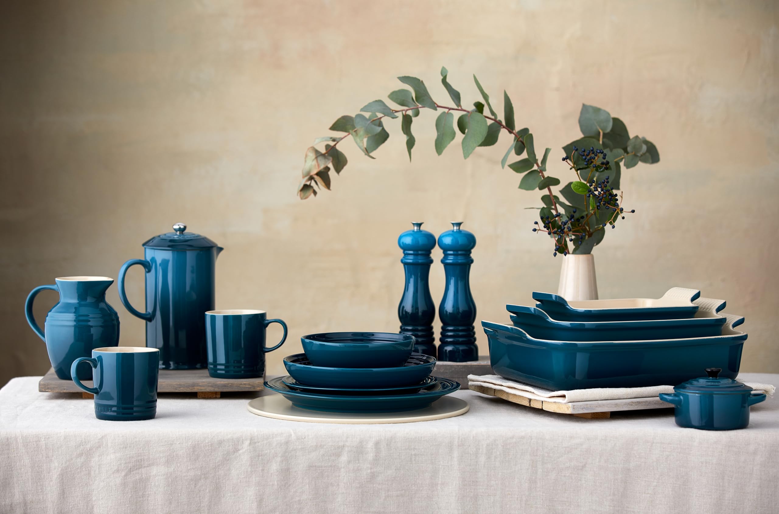 Le Creuset Pirofila rettangolare Tradition in gres vetrificato, 32 cm, 4 L, Deep Teal, 71102326420001