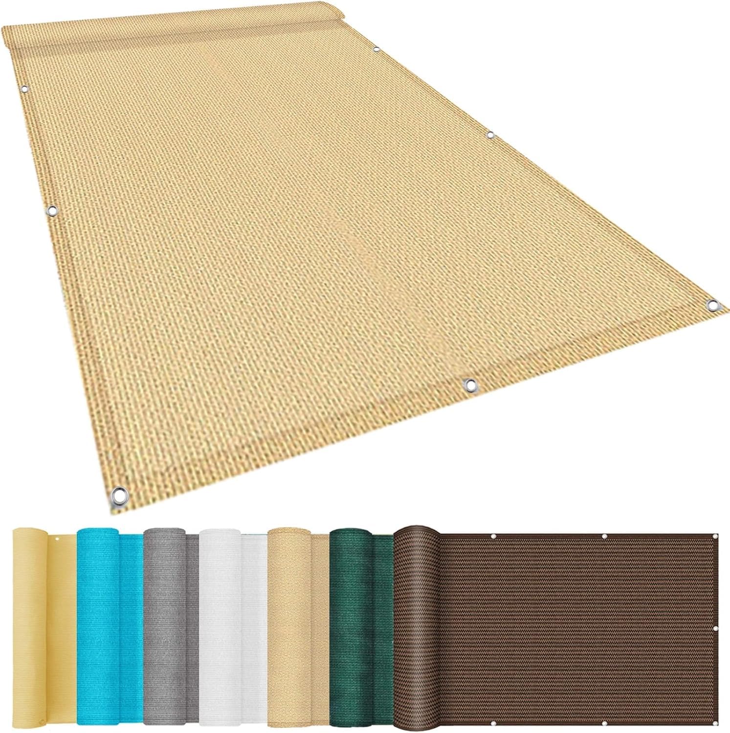 Sombrilla Parasol 2 x 2,6 m Sombrilla Vela Toldo Ciego Toldo Exterior Sombrilla A Prueba De Polvo Polietileno De Alta Densidad Rectangular Ligero Durable Lavable para Veranda/Pasillo/Jardín/Exterior