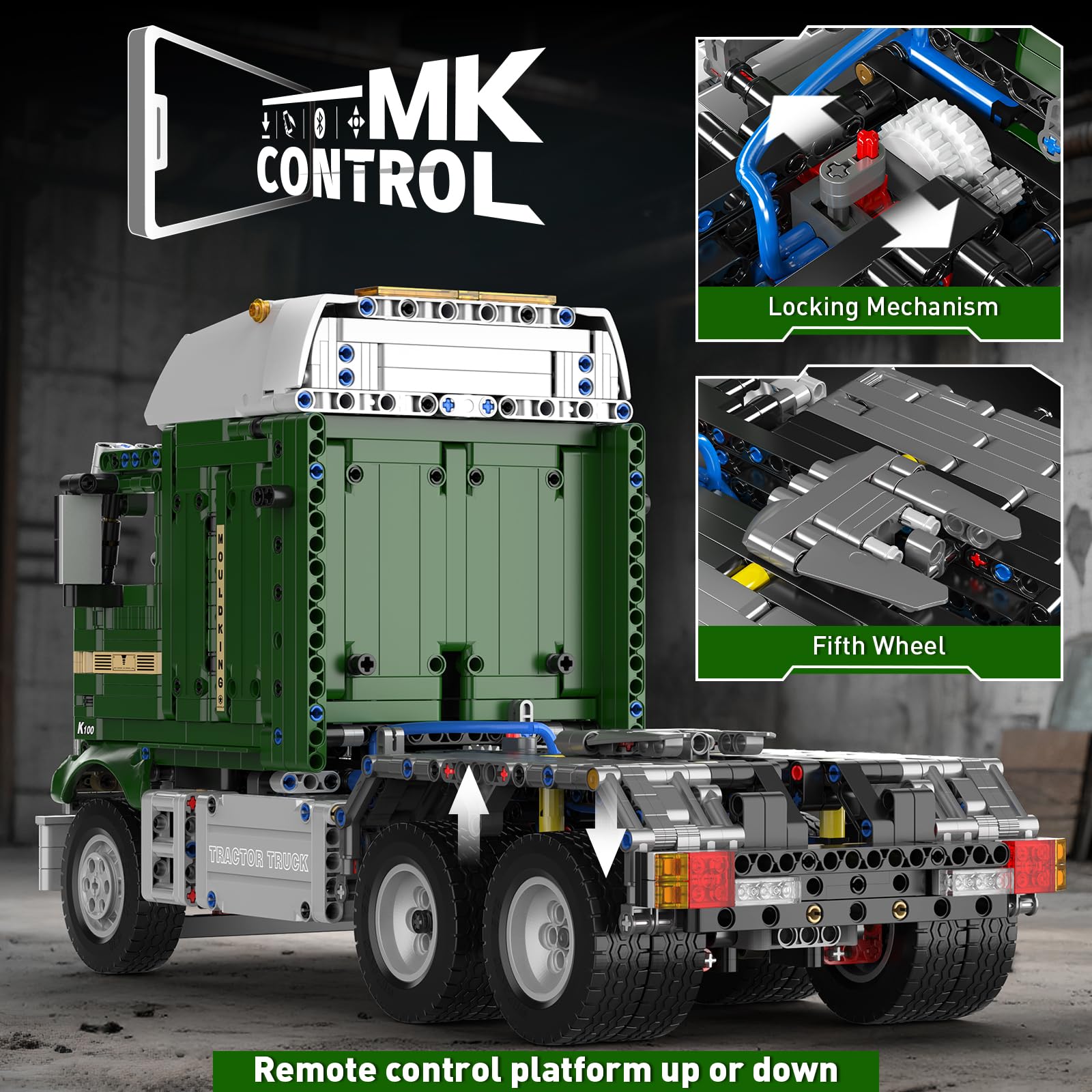 Mould King 13202 Technik LKW Bausatz, Car Modell mit über 2181 Bausteinen, Konstruktionsspielzeug für Jugendliche und Sammler